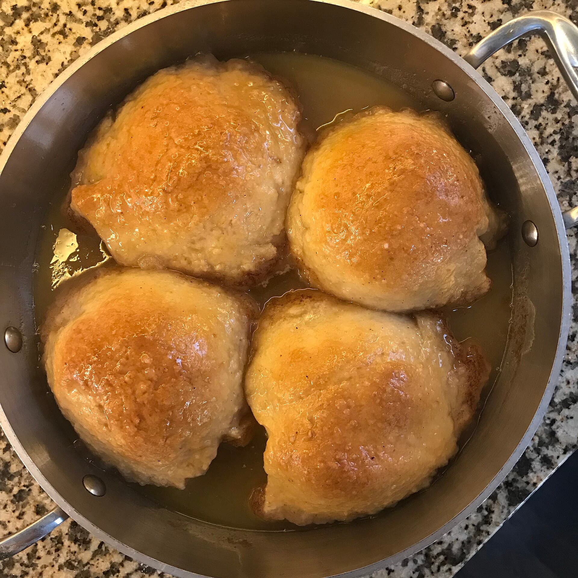 Apple Dumplings prepared as a finished dish