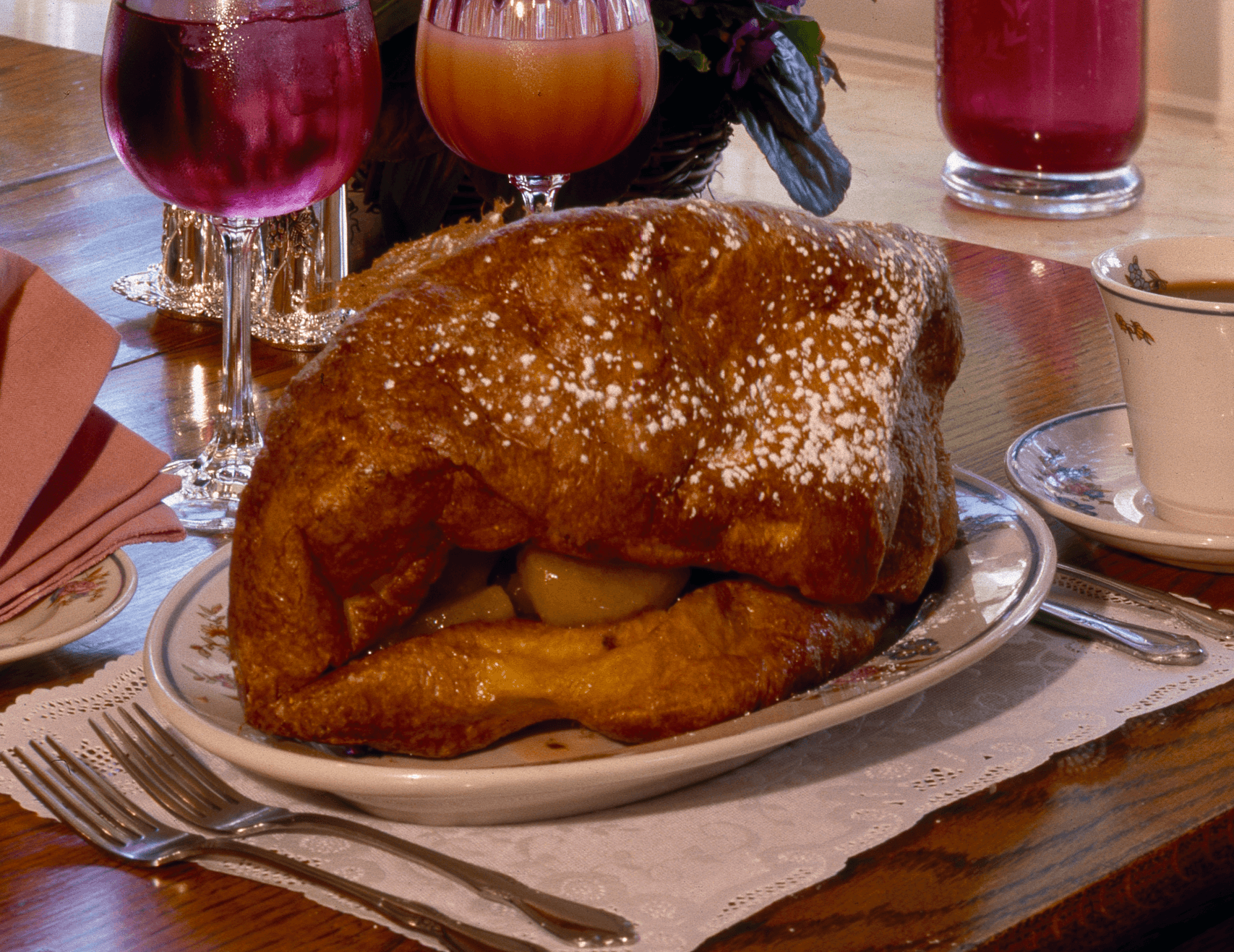 Apple Pancake prepared as a finished dish