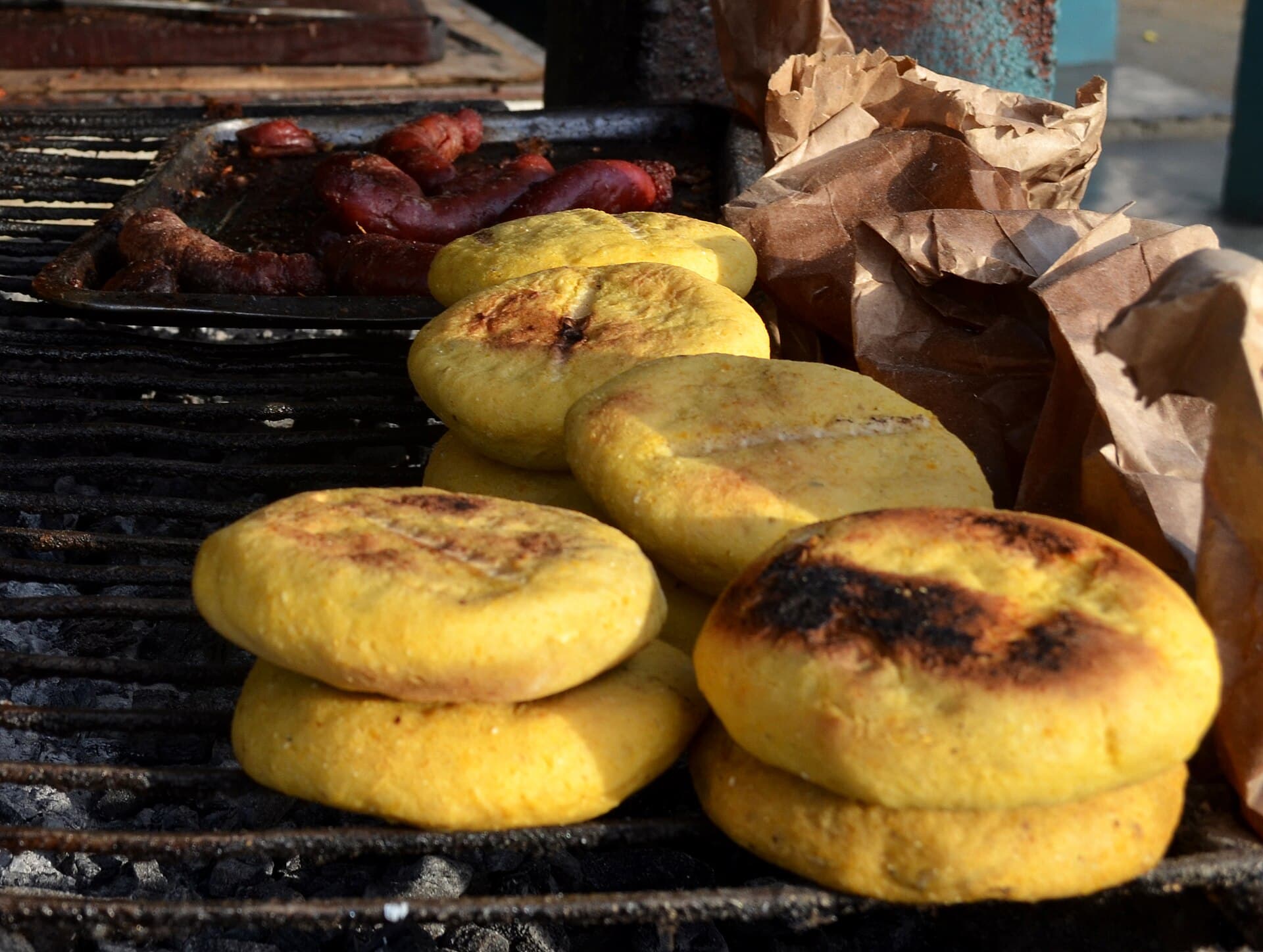 Arepas prepared as a finished dish