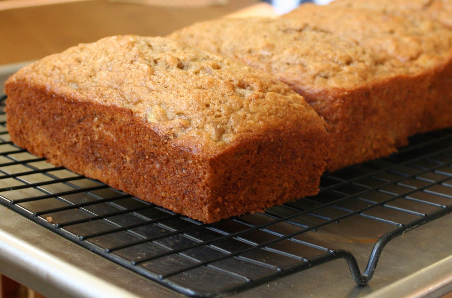 Banana Bread prepared as a finished dish
