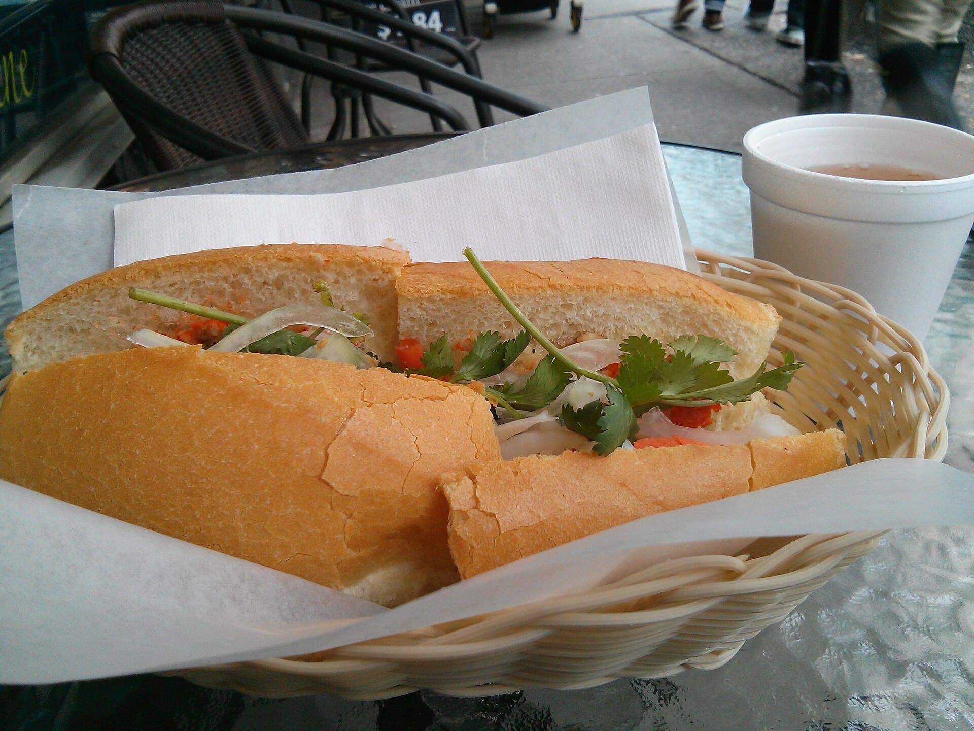 Banh Mi prepared as a finished dish