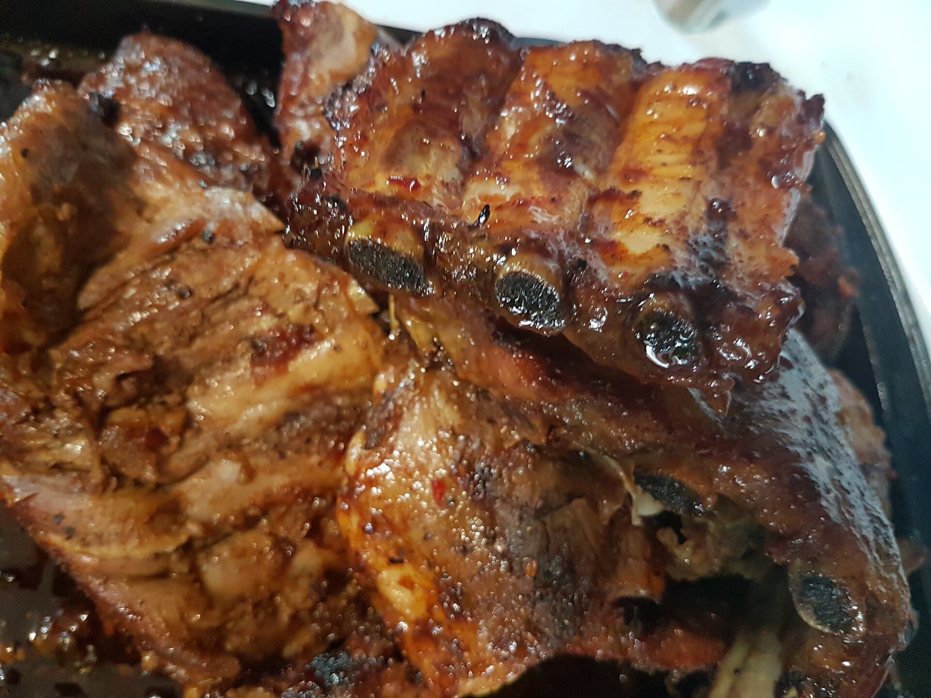 BBQ Ribs prepared as a finished dish