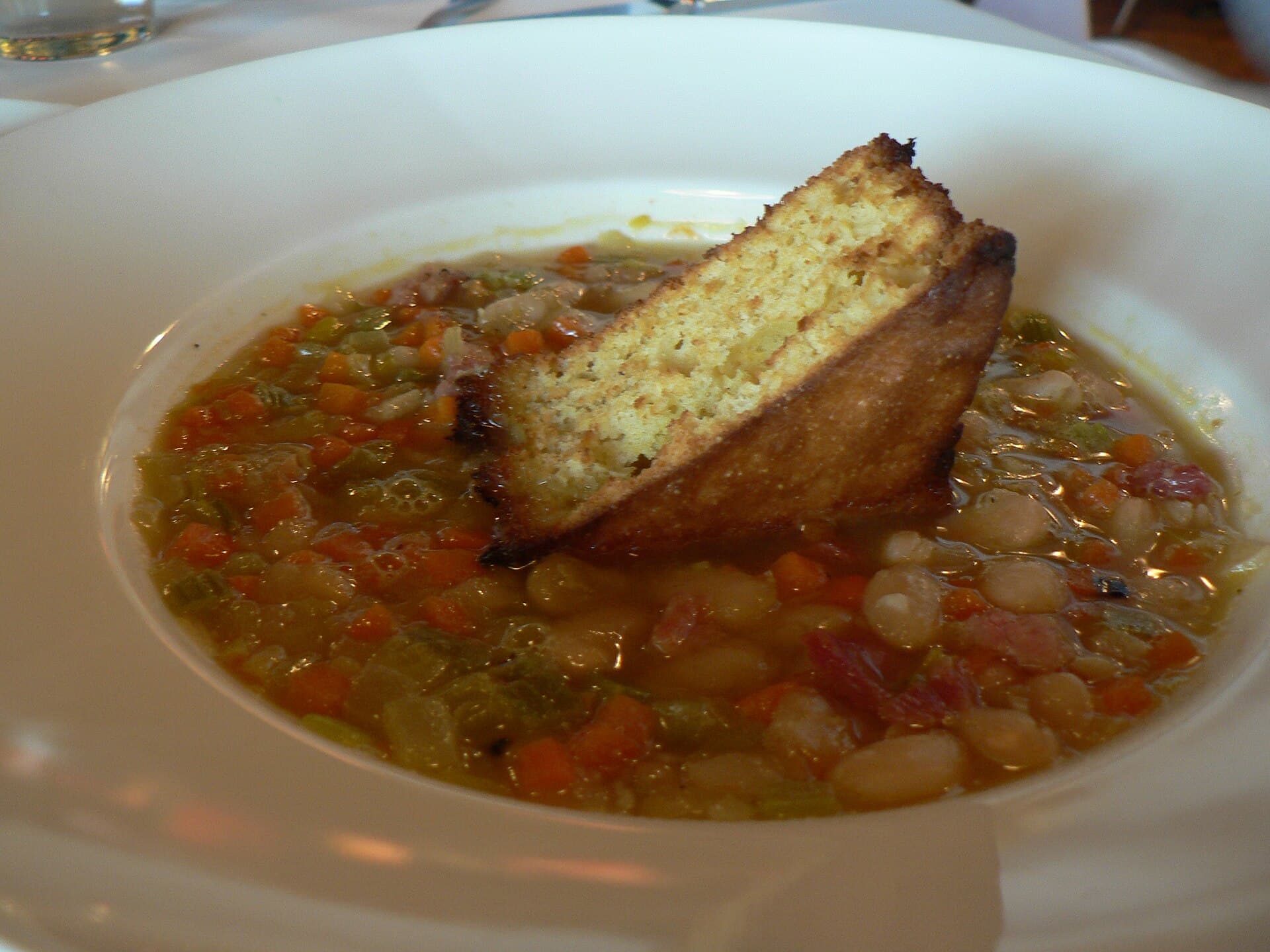 Bean Soup prepared as a finished dish