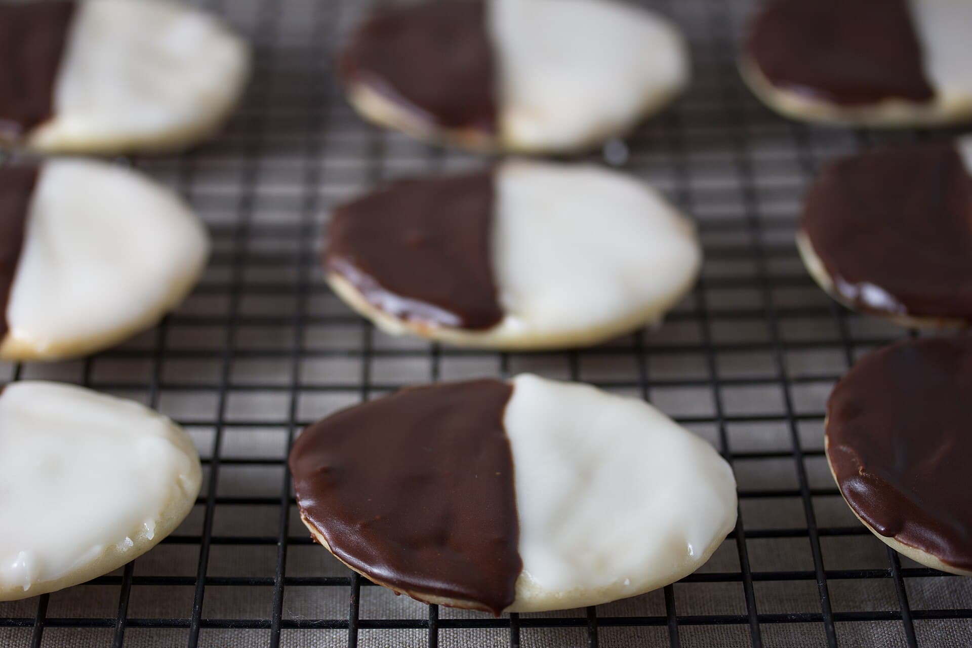 Black and White Cookies prepared as a finished dish