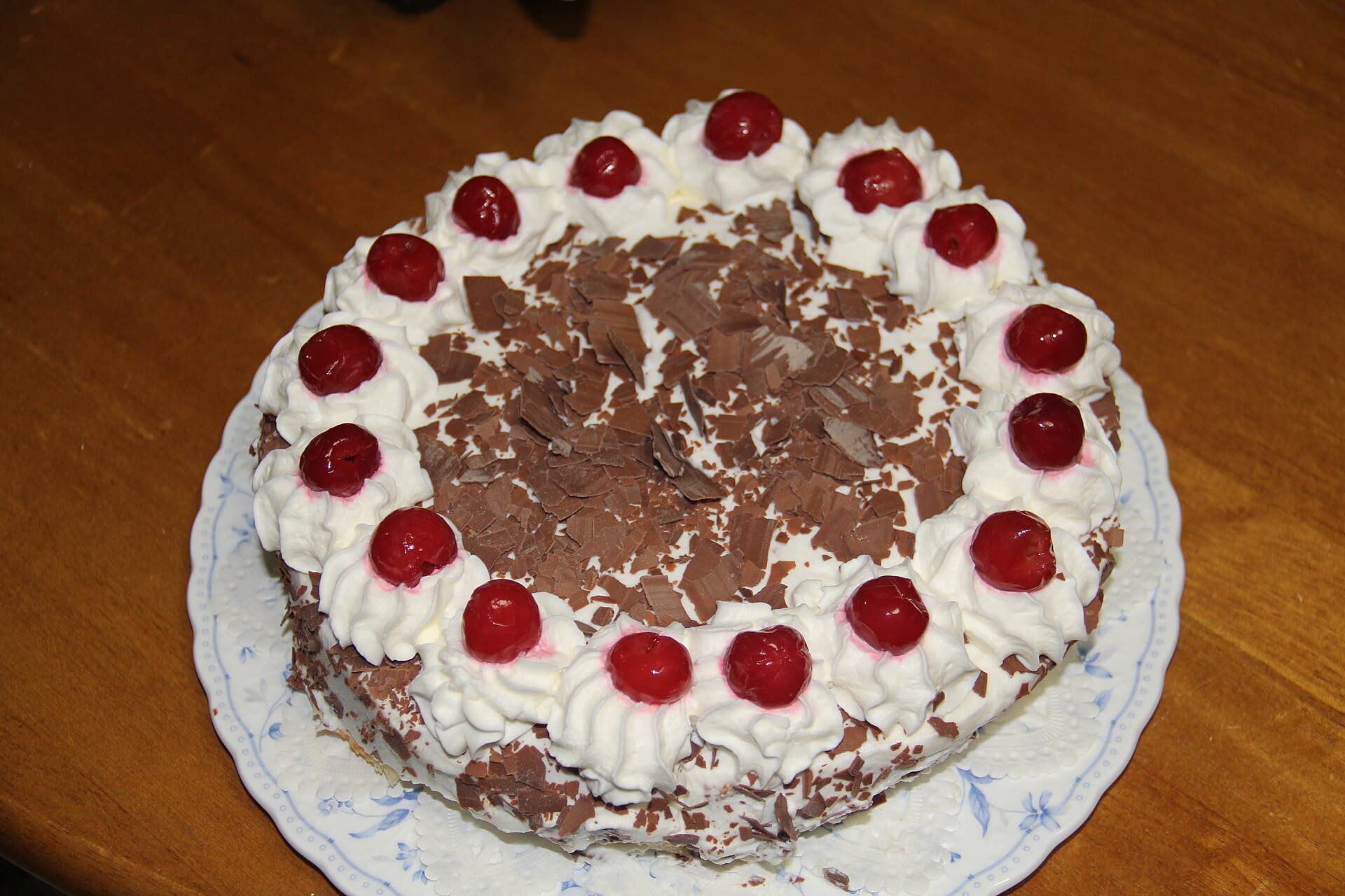 Black Forest Cake prepared as a finished dish