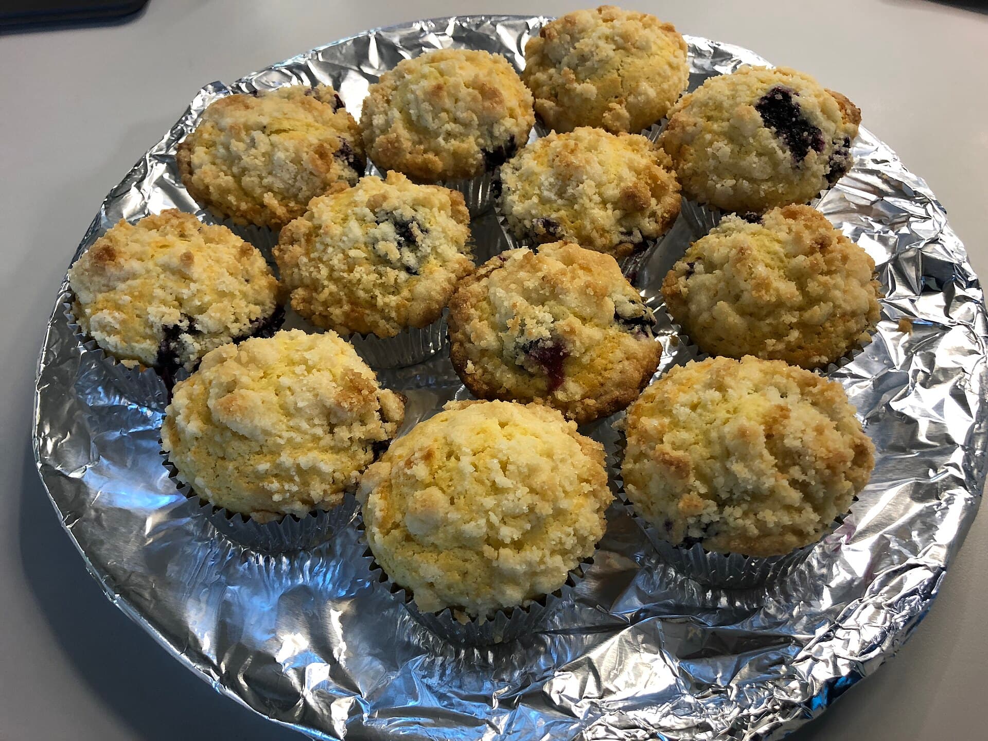 Blueberry Muffins prepared as a finished dish