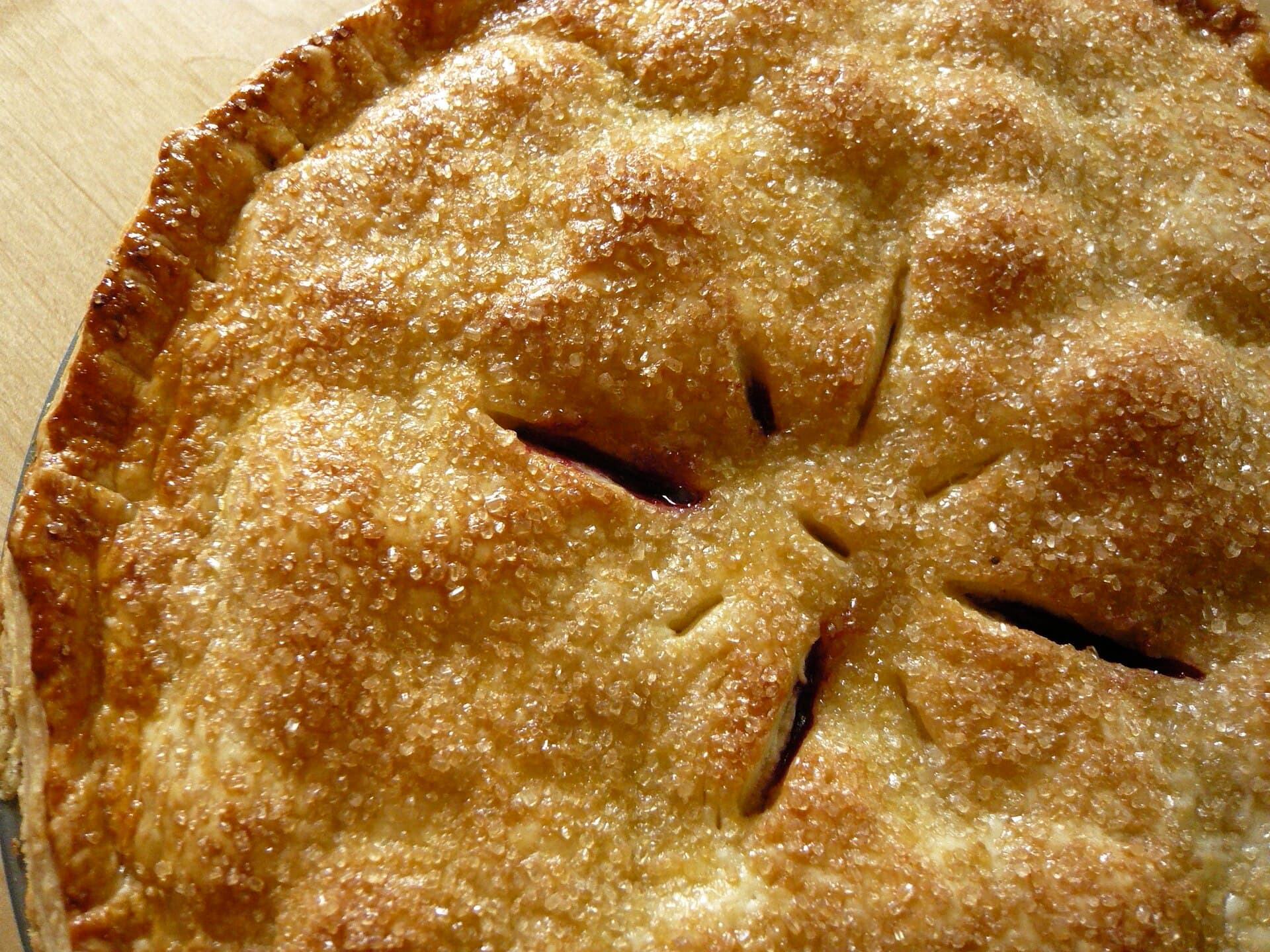 Blueberry Pie prepared as a finished dish