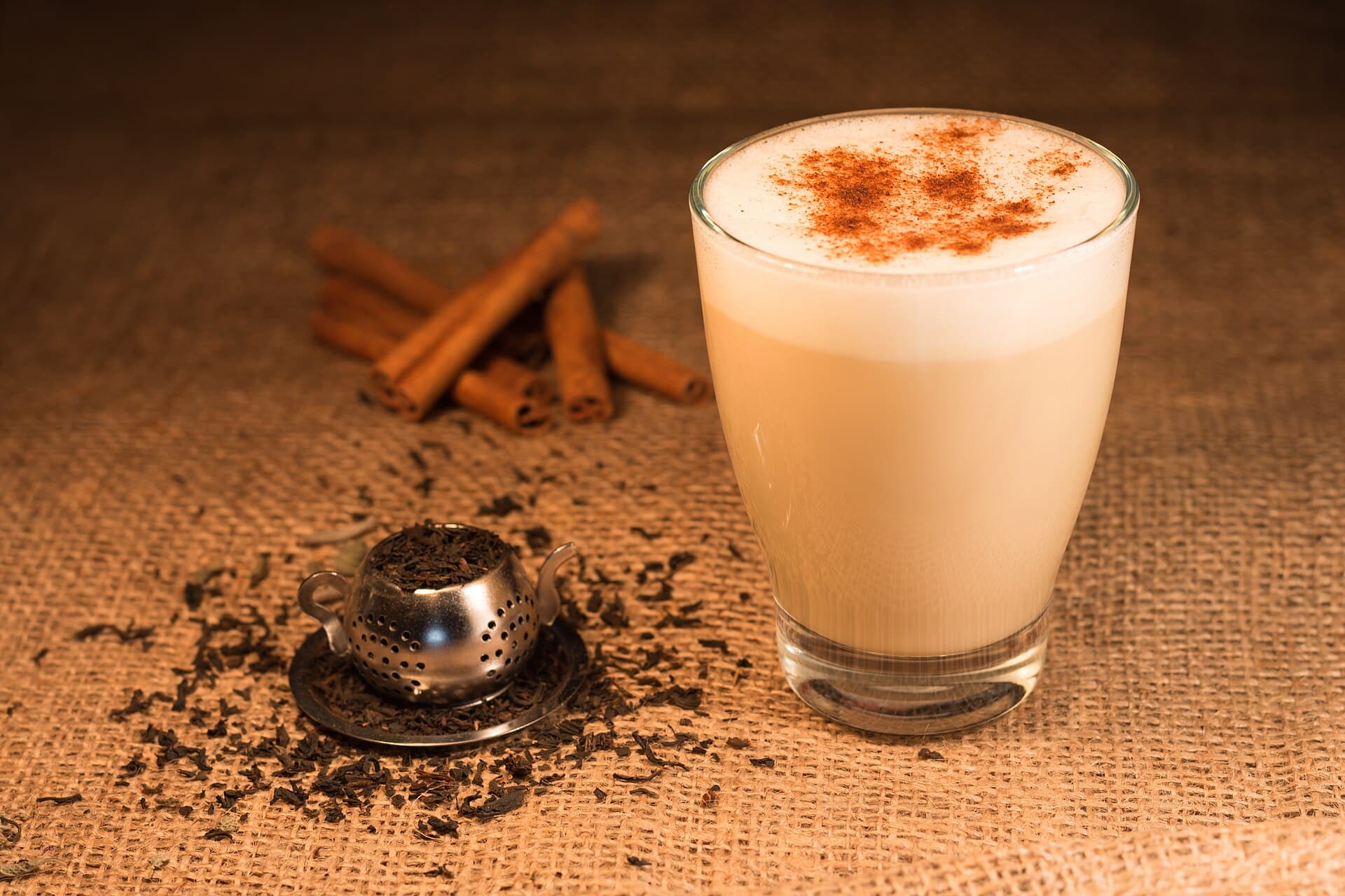Chai Latte prepared as a finished dish