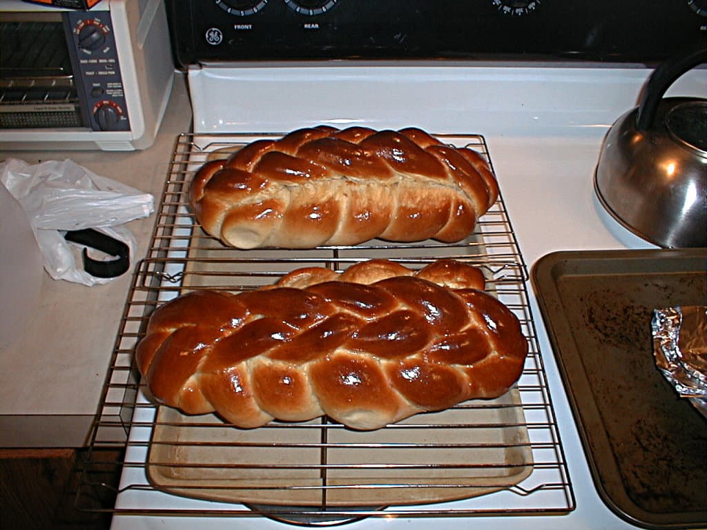 Challah prepared as a finished dish