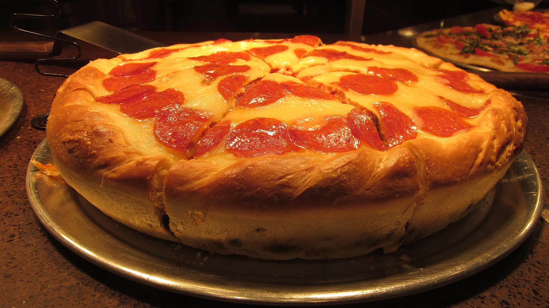 Chicago Deep Dish prepared as a finished dish