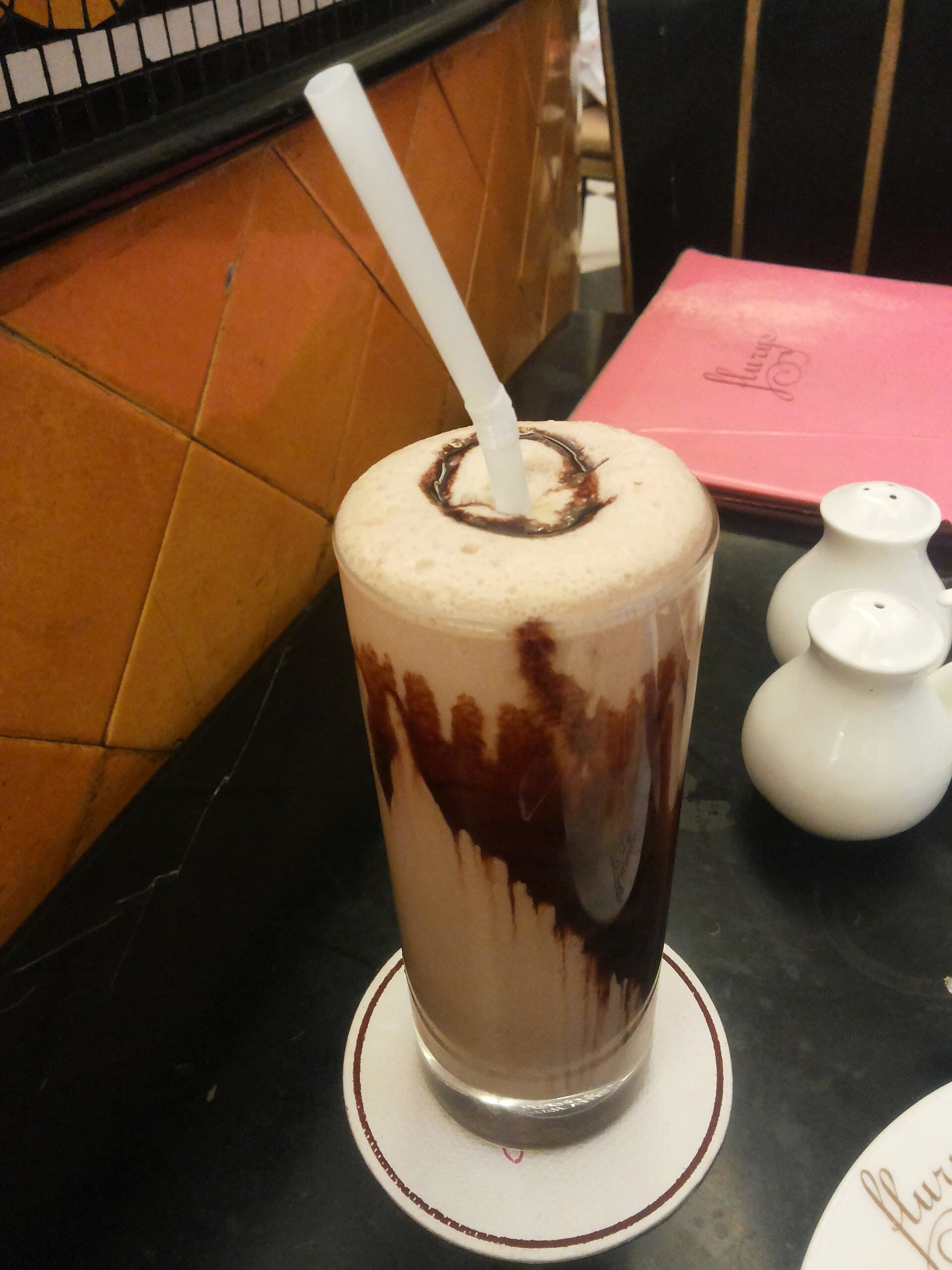 Chocolate Milkshake prepared as a finished dish