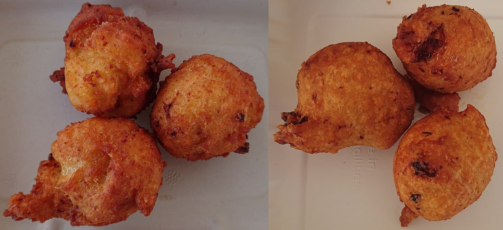Clam Cakes prepared as a finished dish