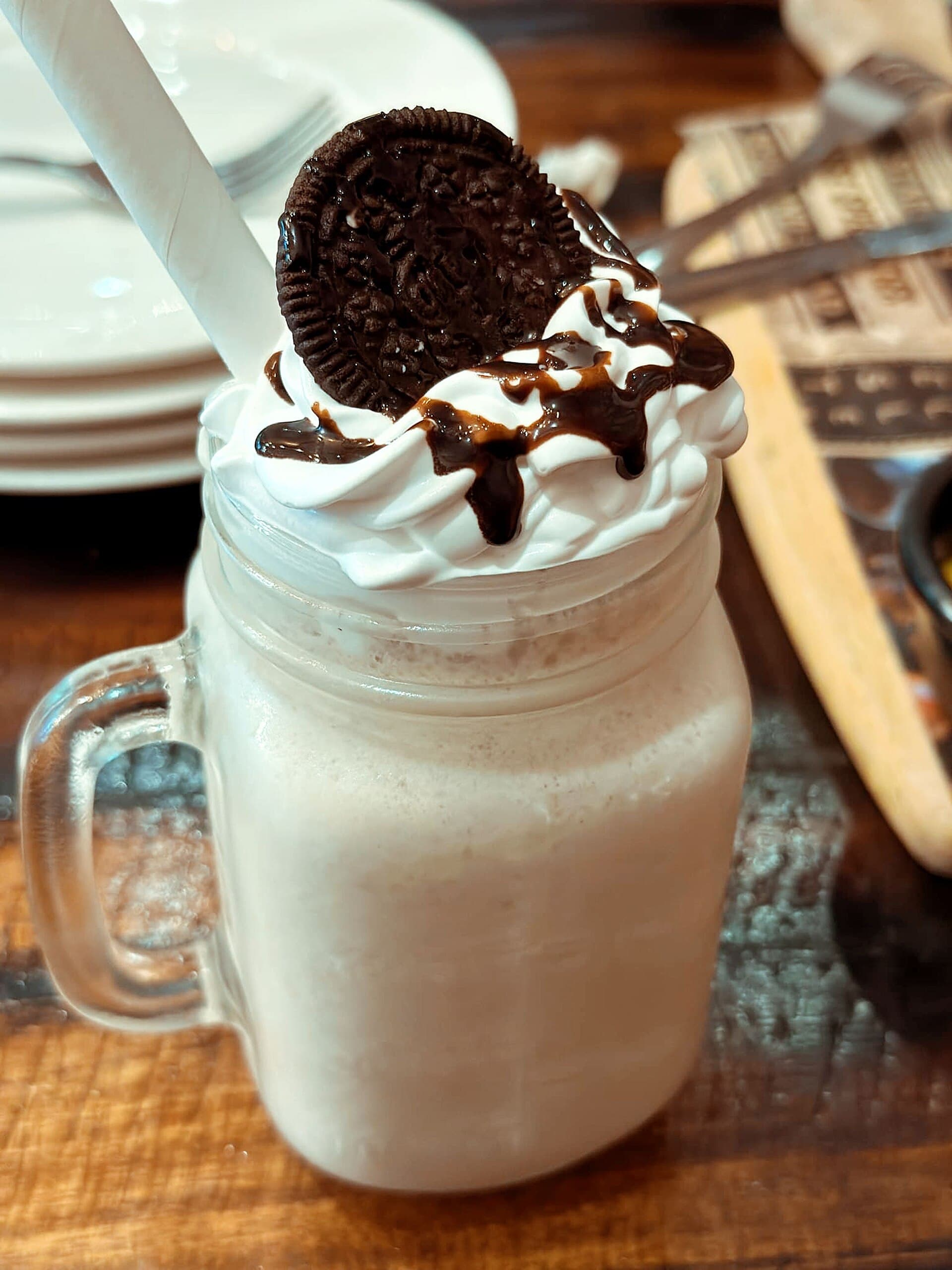 Cookies and Cream Shake prepared as a finished dish