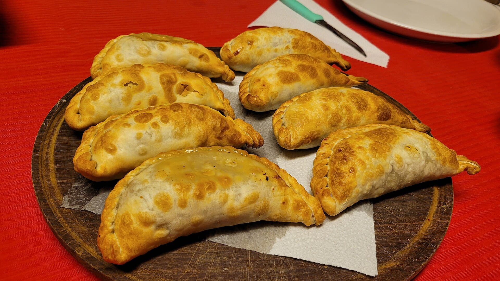 Empanadas prepared as a finished dish