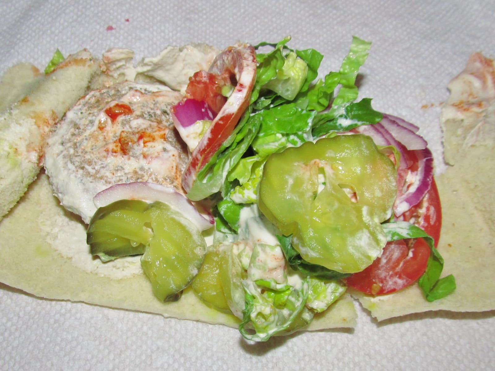 Falafel prepared as a finished dish