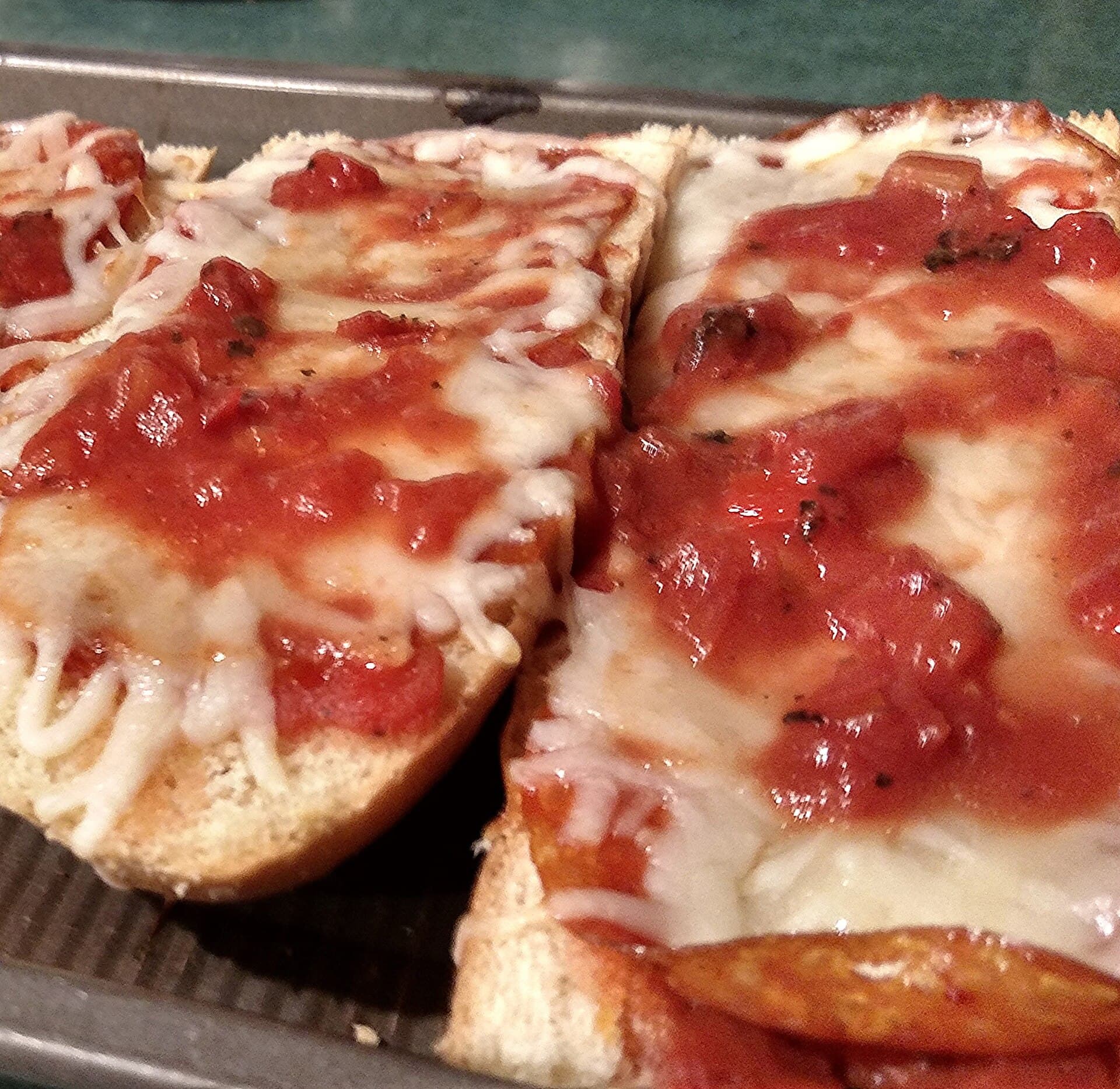 French Bread Pizza prepared as a finished dish
