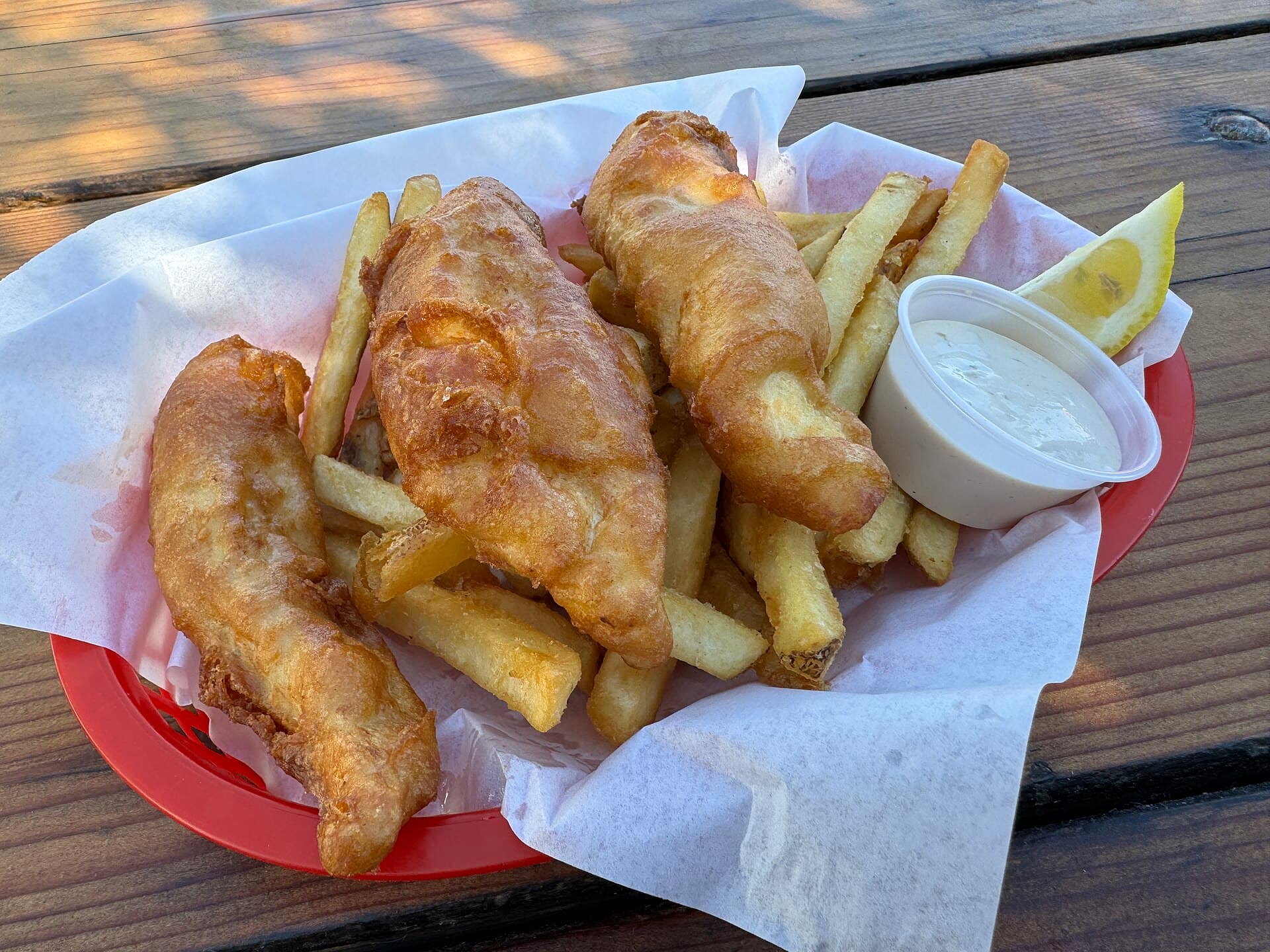 Halibut Fish and Chips prepared as a finished dish