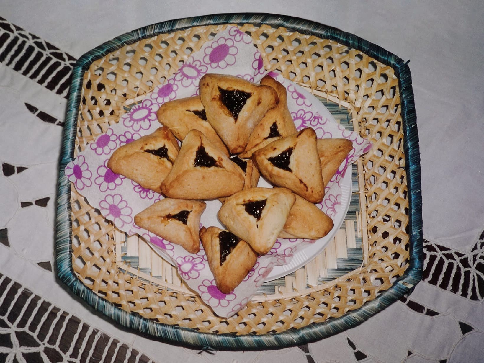 Hamantaschen prepared as a finished dish