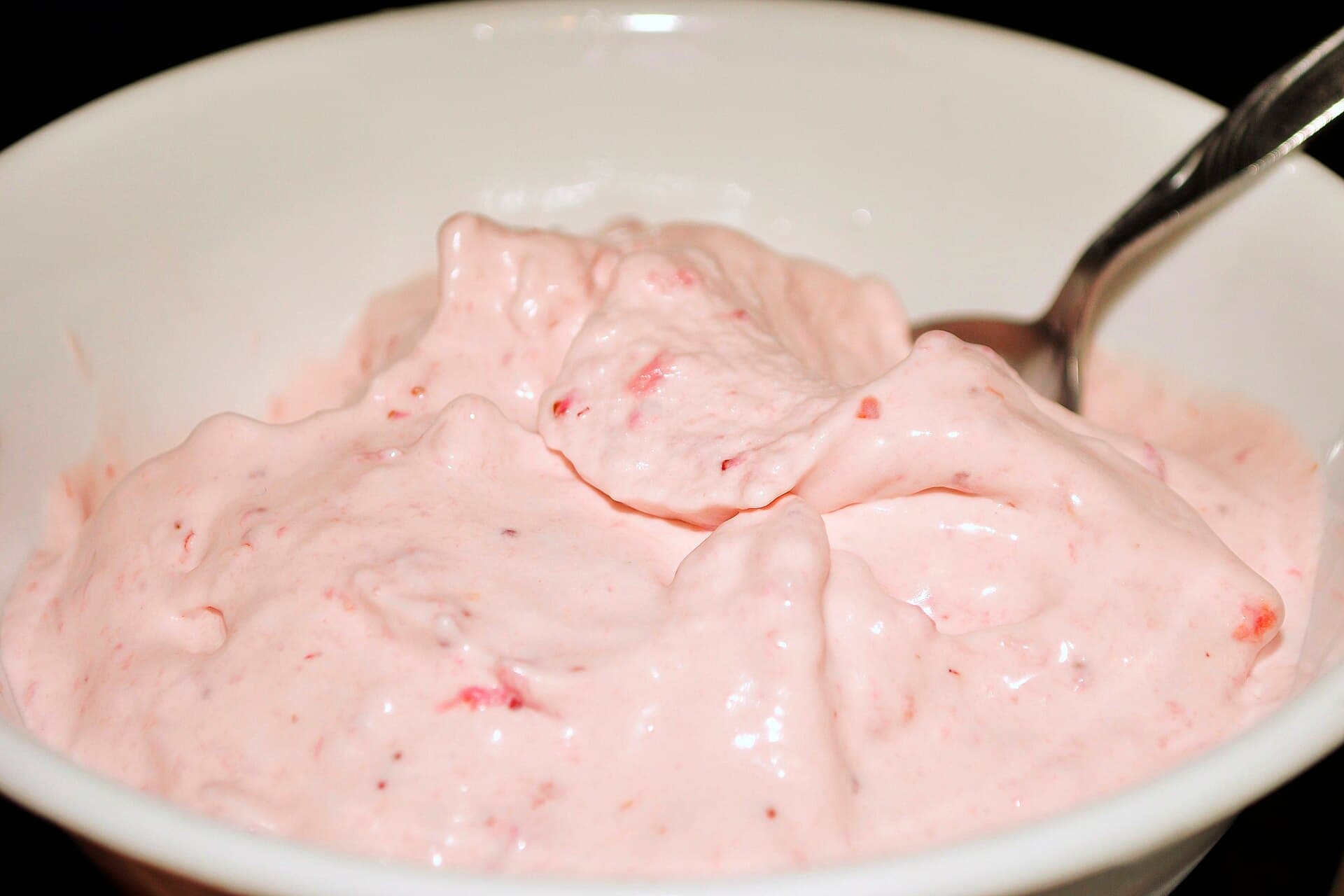 Homemade Ice Cream prepared as a finished dish