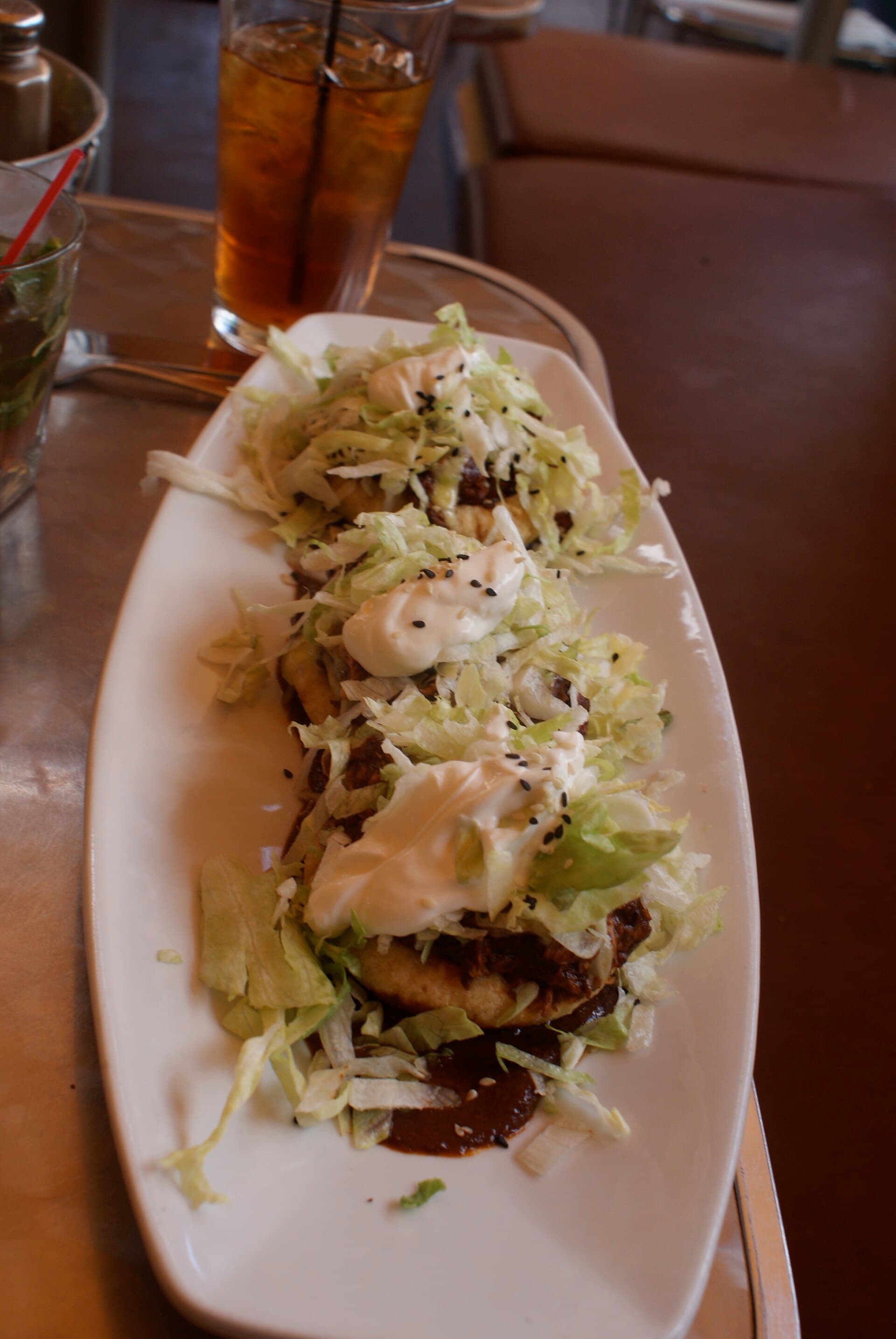 Indian Tacos prepared as a finished dish