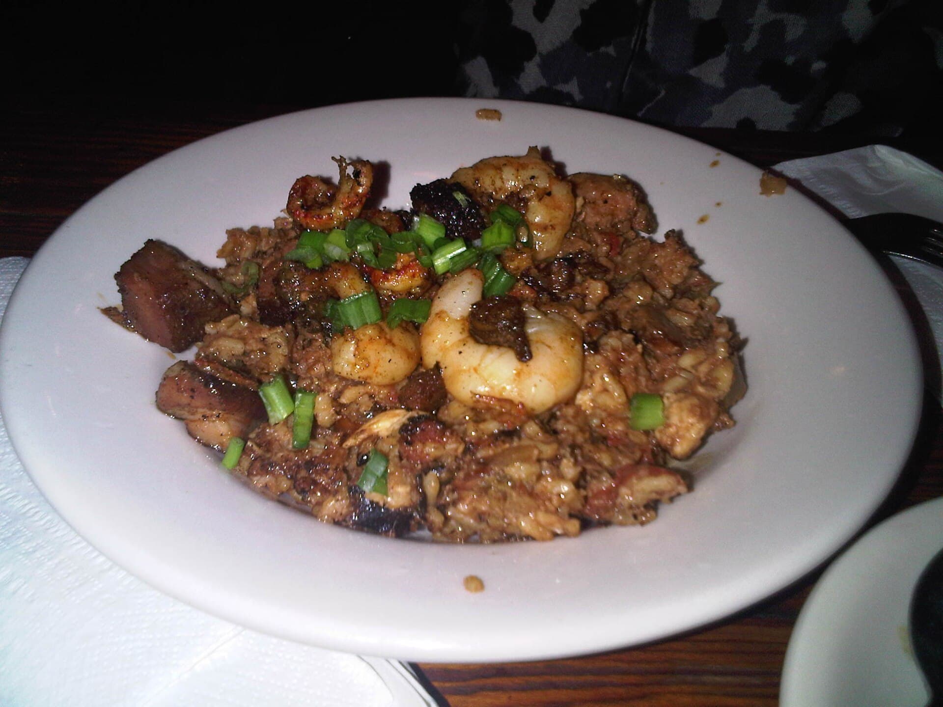 Jambalaya prepared as a finished dish
