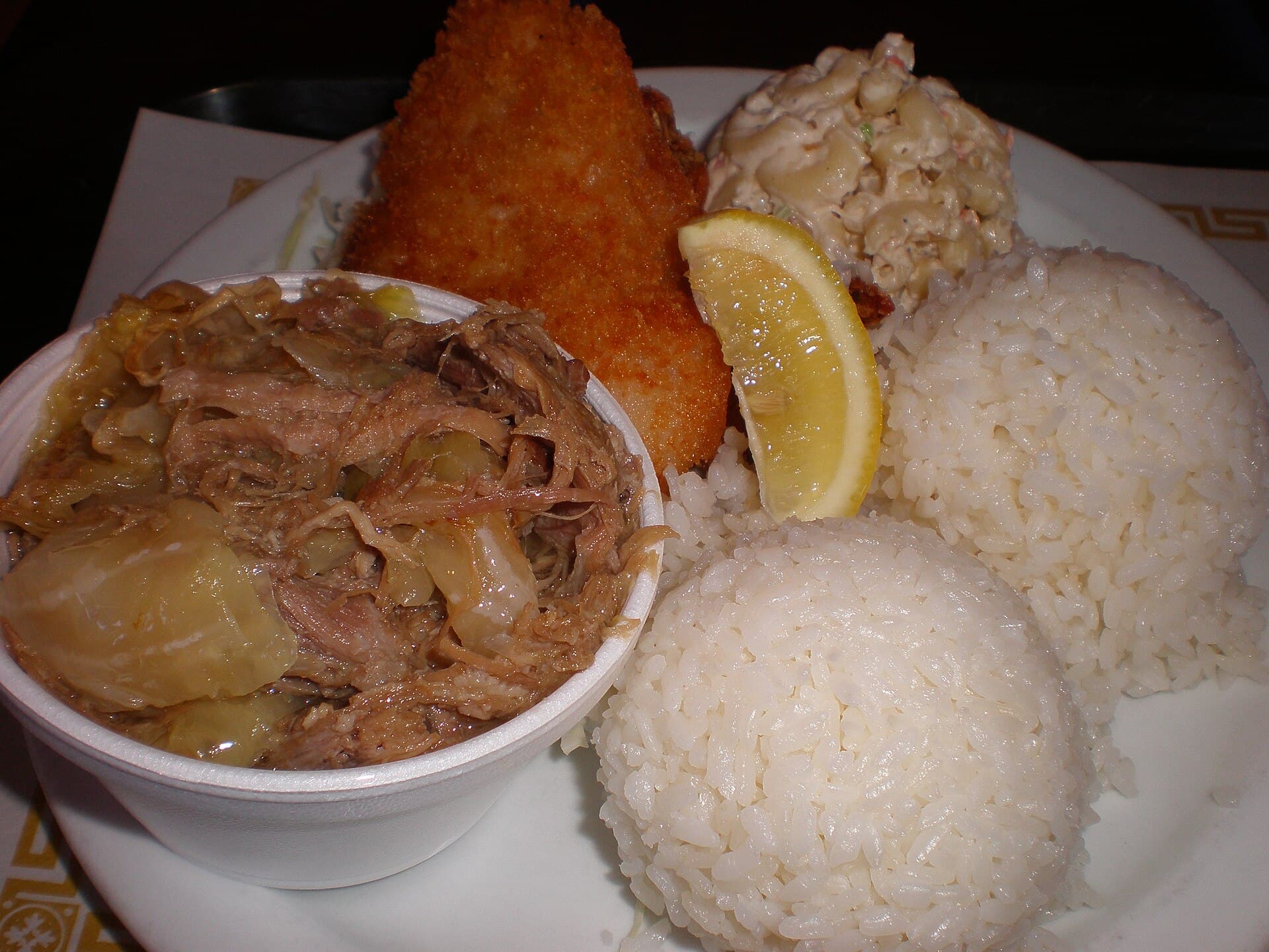 Kalua Pork prepared as a finished dish