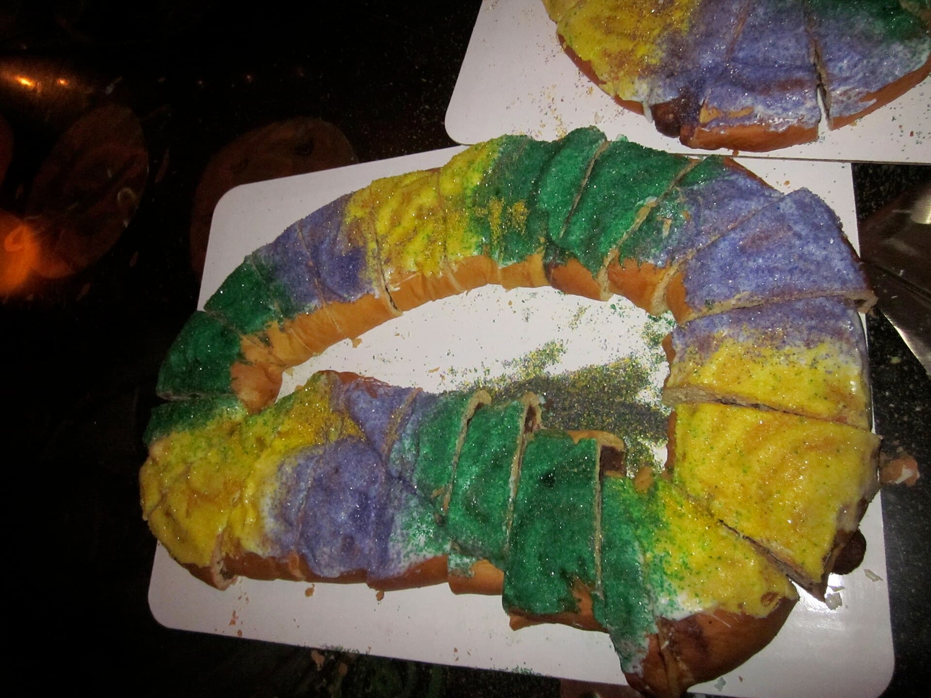 King Cake prepared as a finished dish