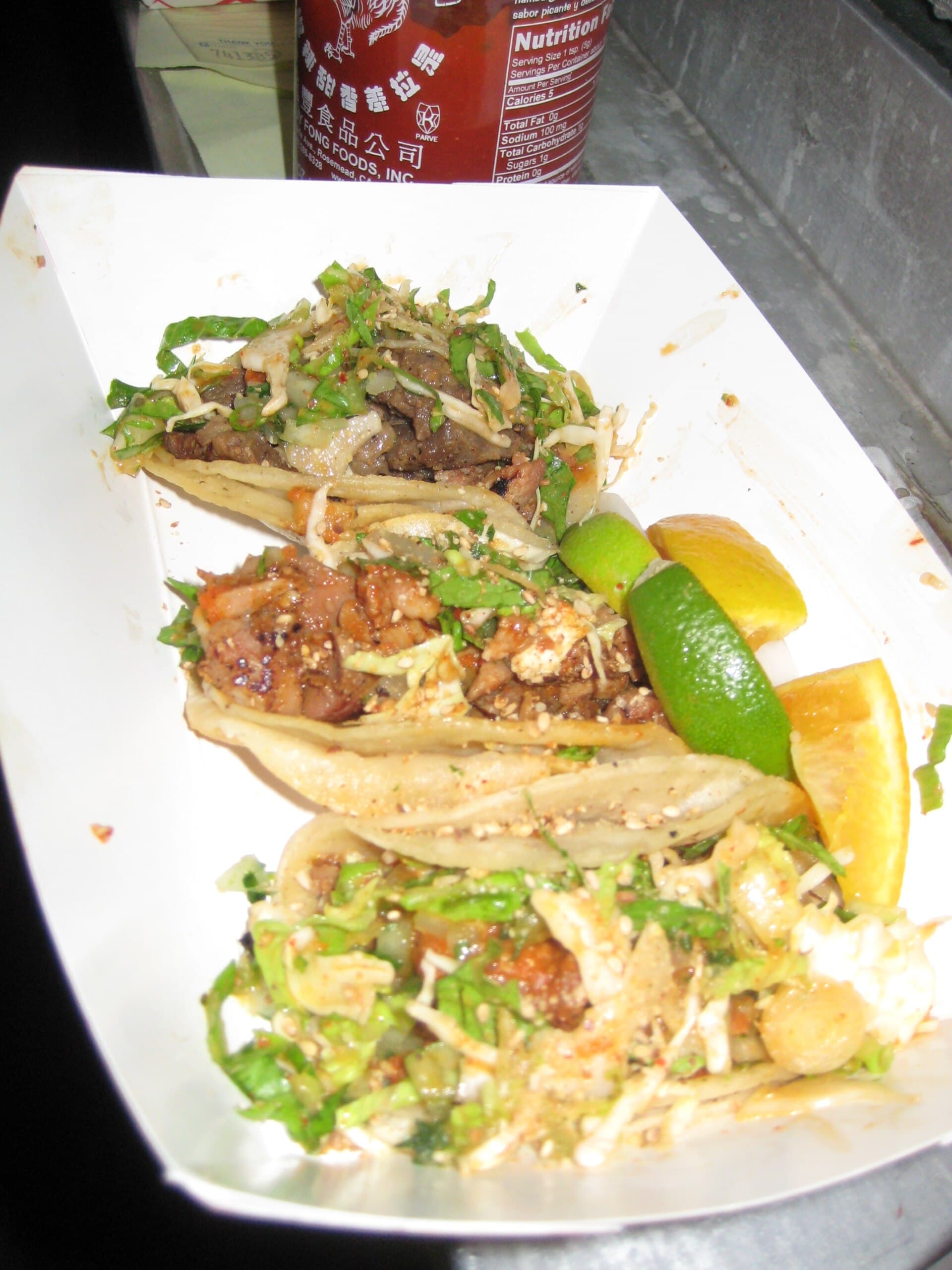Korean BBQ Tacos prepared as a finished dish