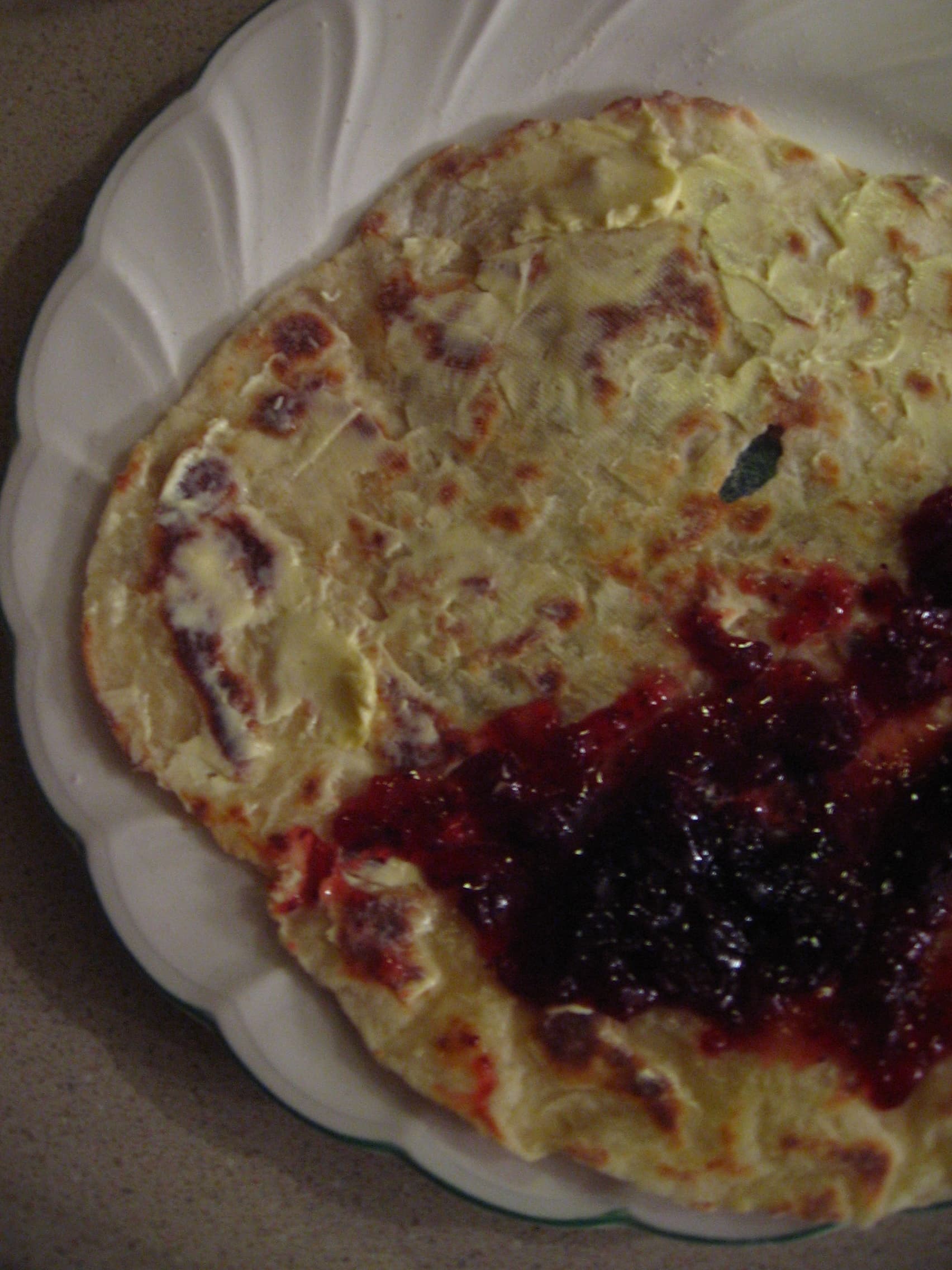 Lefse prepared as a finished dish
