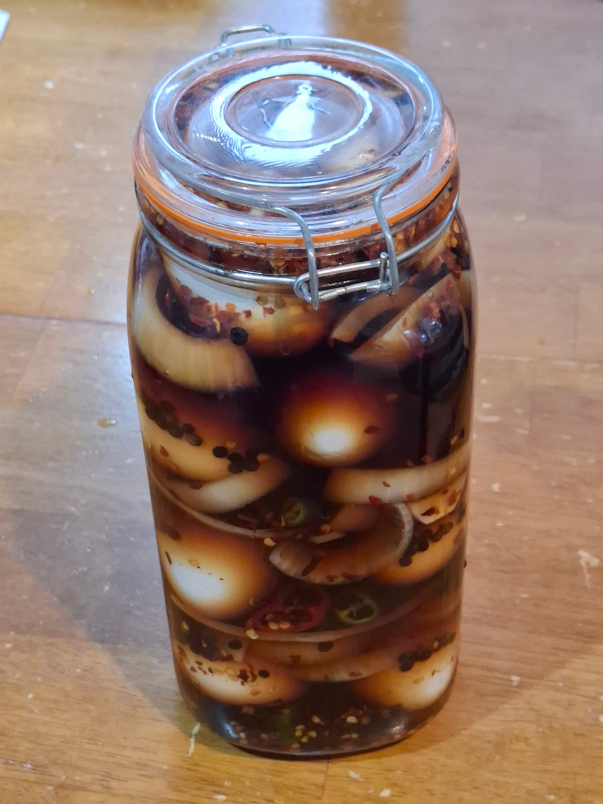 Pickled Eggs prepared as a finished dish