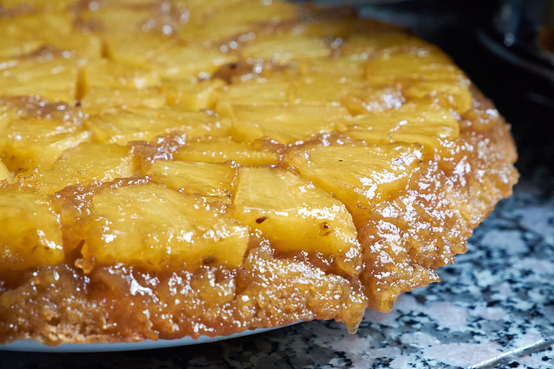 Pineapple Upside-Down Cake prepared as a finished dish