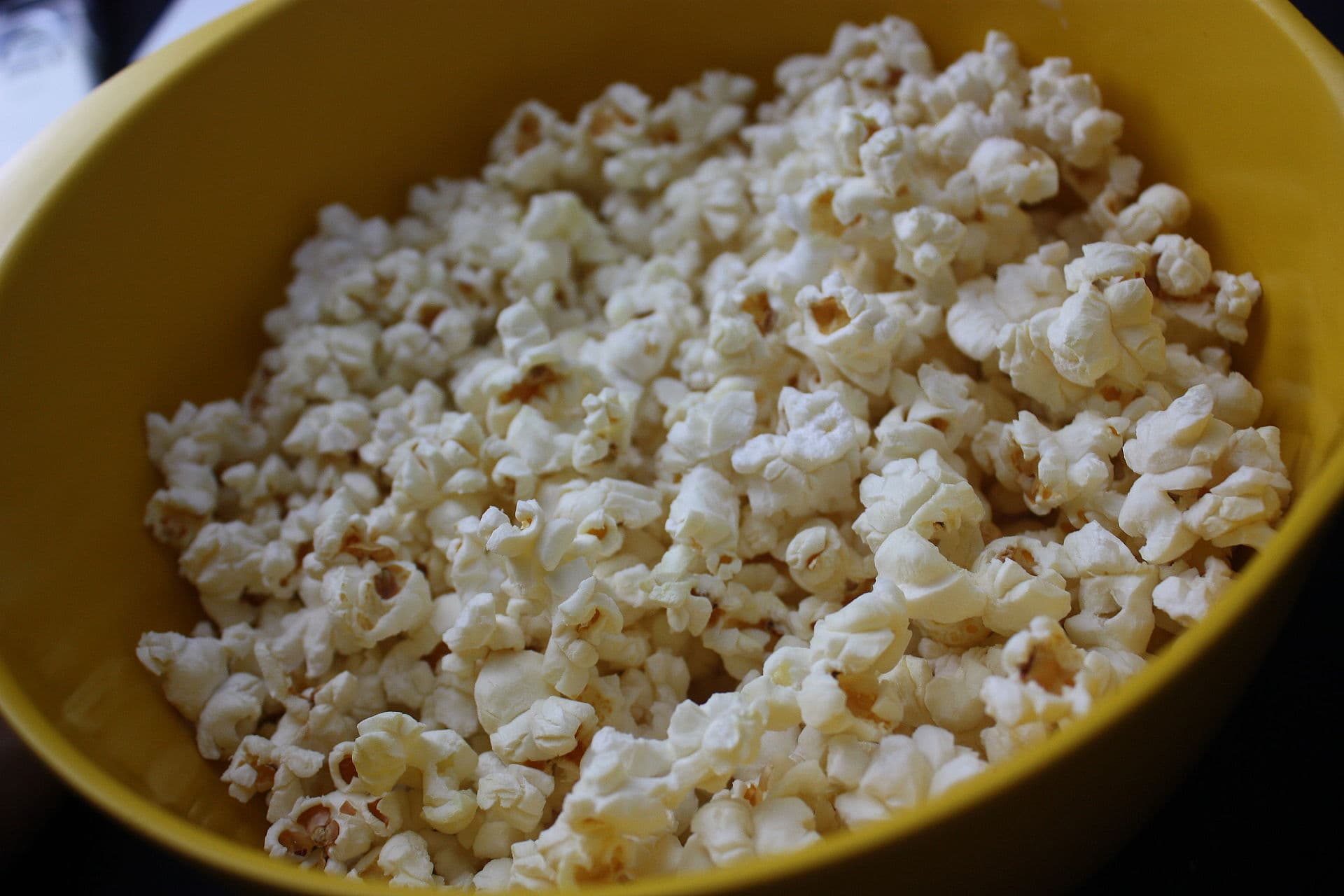 Popcorn prepared as a finished dish