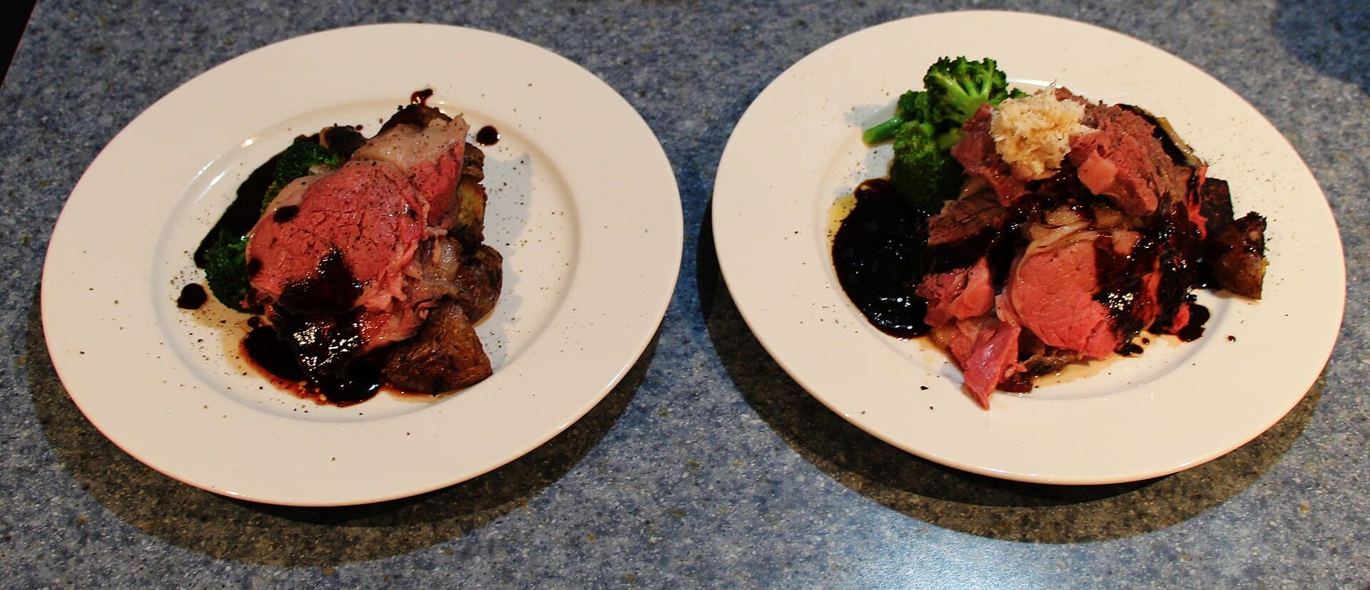 Prime Rib prepared as a finished dish
