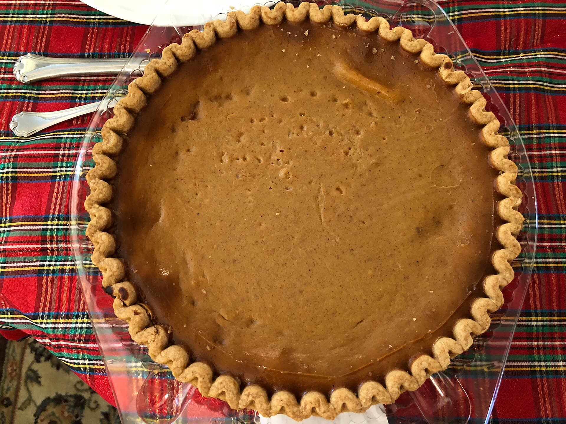 Pumpkin Pie prepared as a finished dish