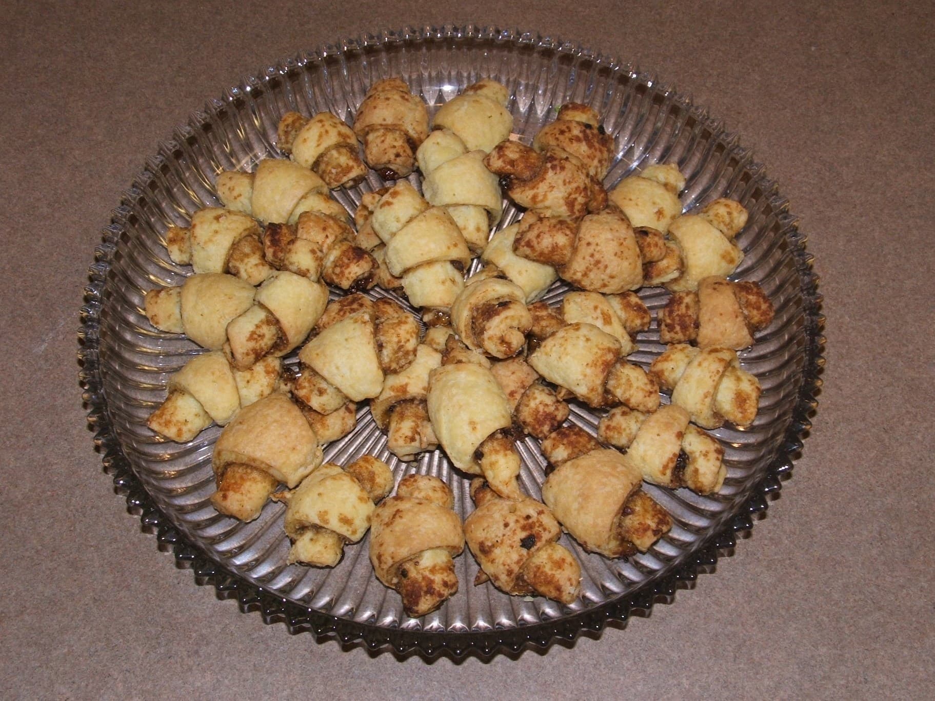 Rugelach prepared as a finished dish