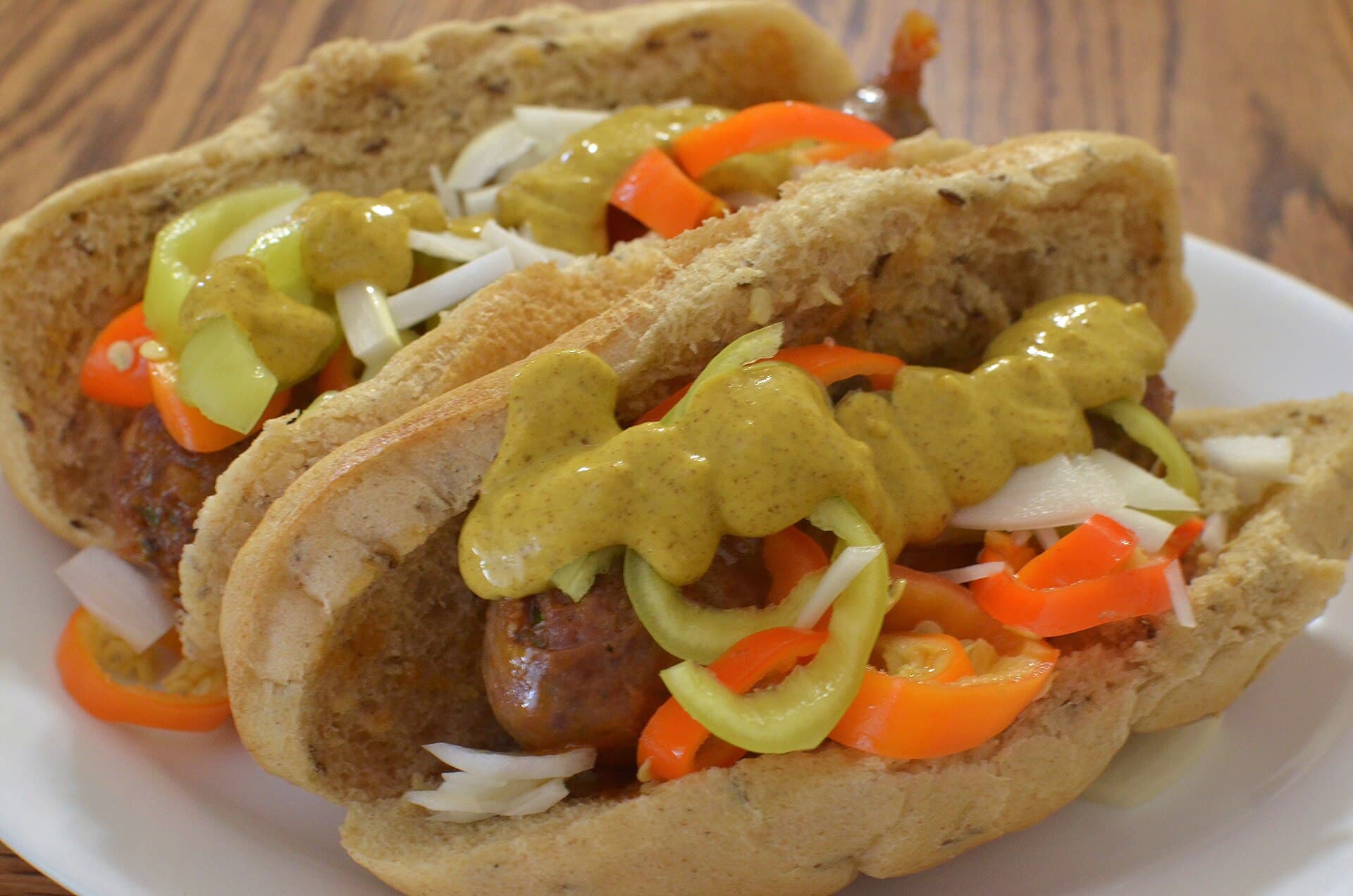 Sausage and Peppers prepared as a finished dish