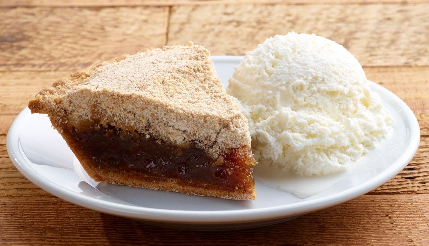 Shoofly Pie prepared as a finished dish