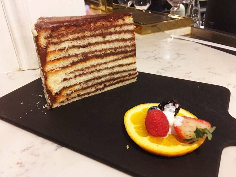 Smith Island Cake prepared as a finished dish