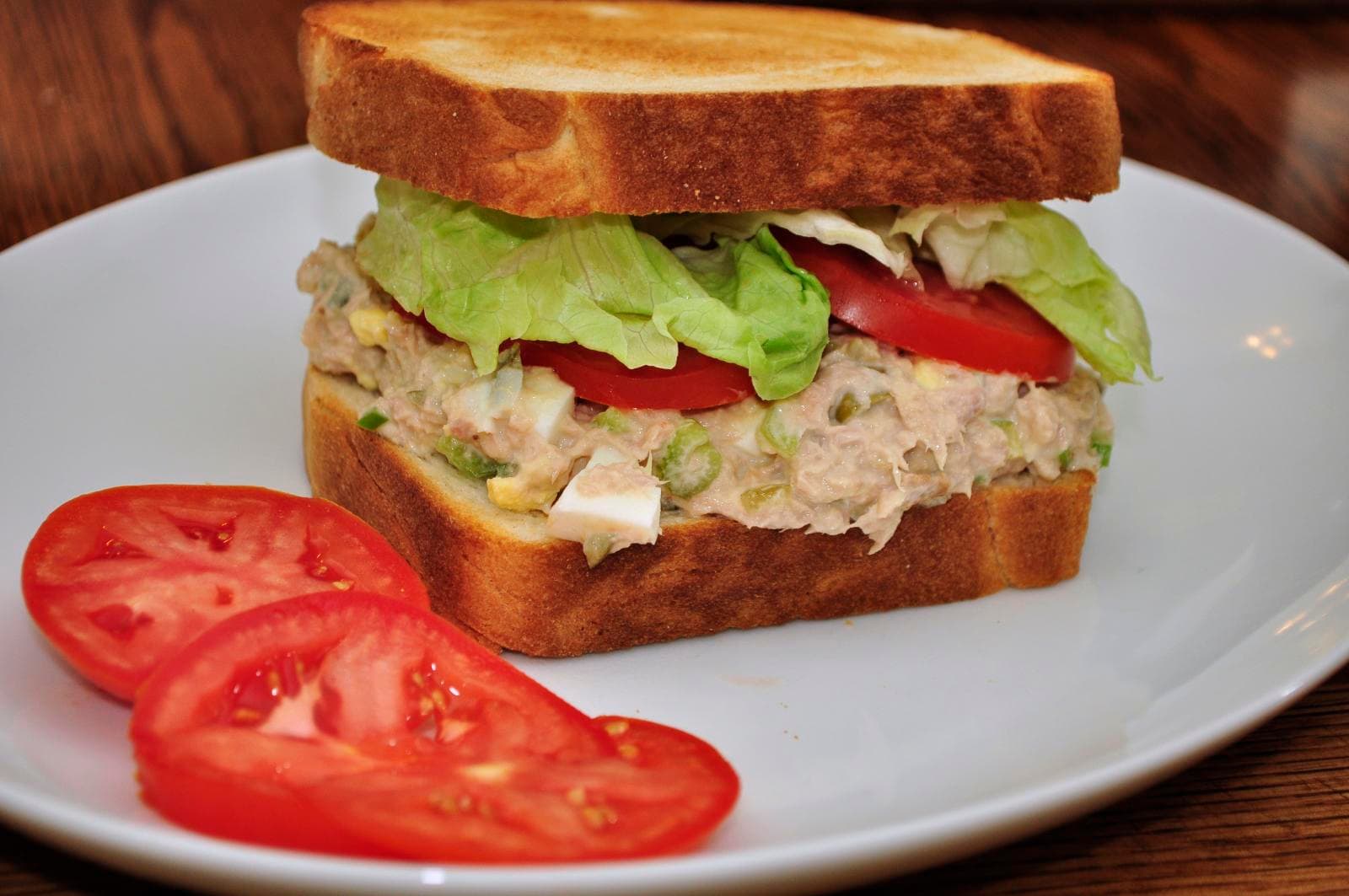 Tuna Salad Sandwich prepared as a finished dish