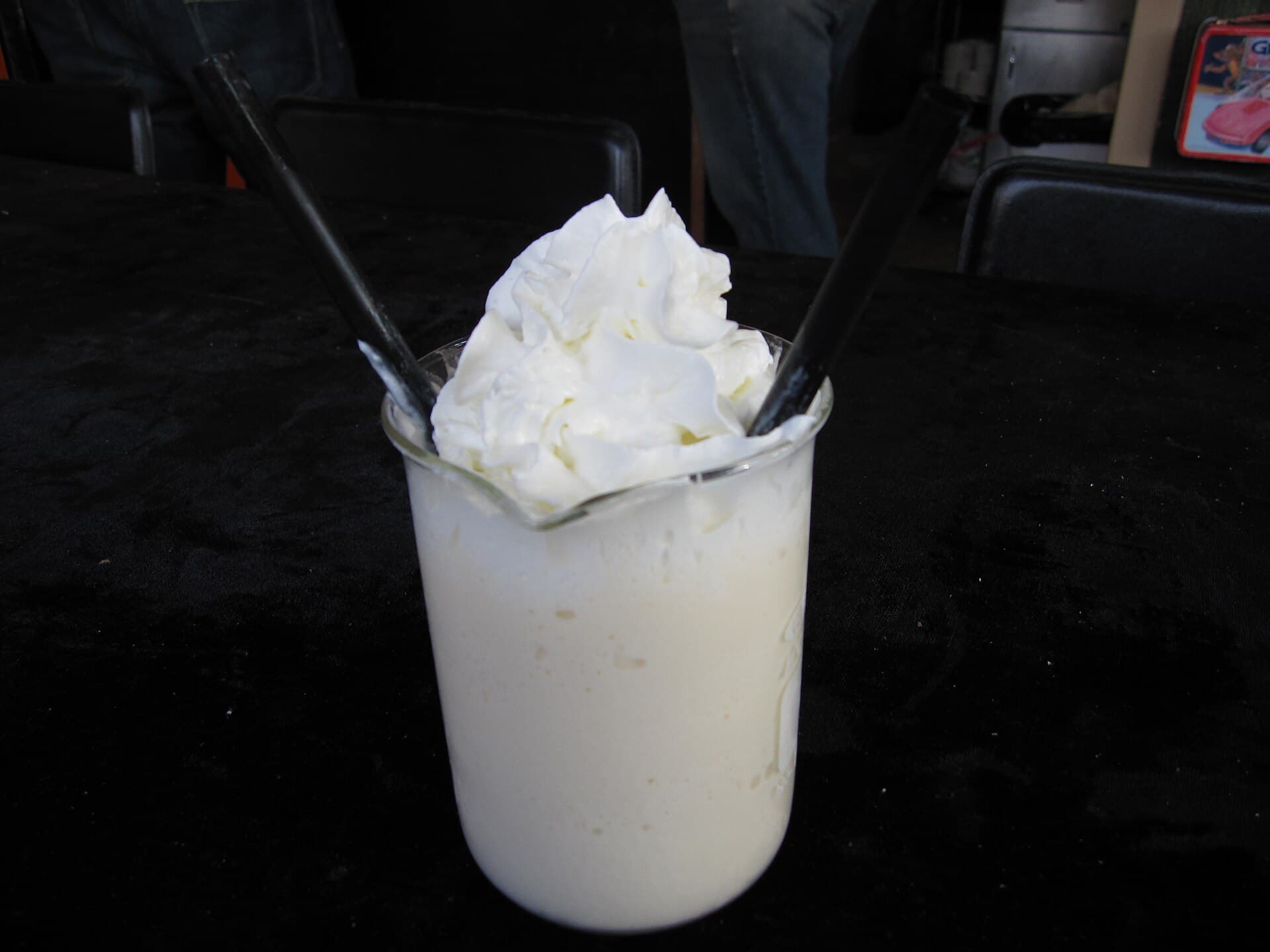 Vanilla Milkshake prepared as a finished dish