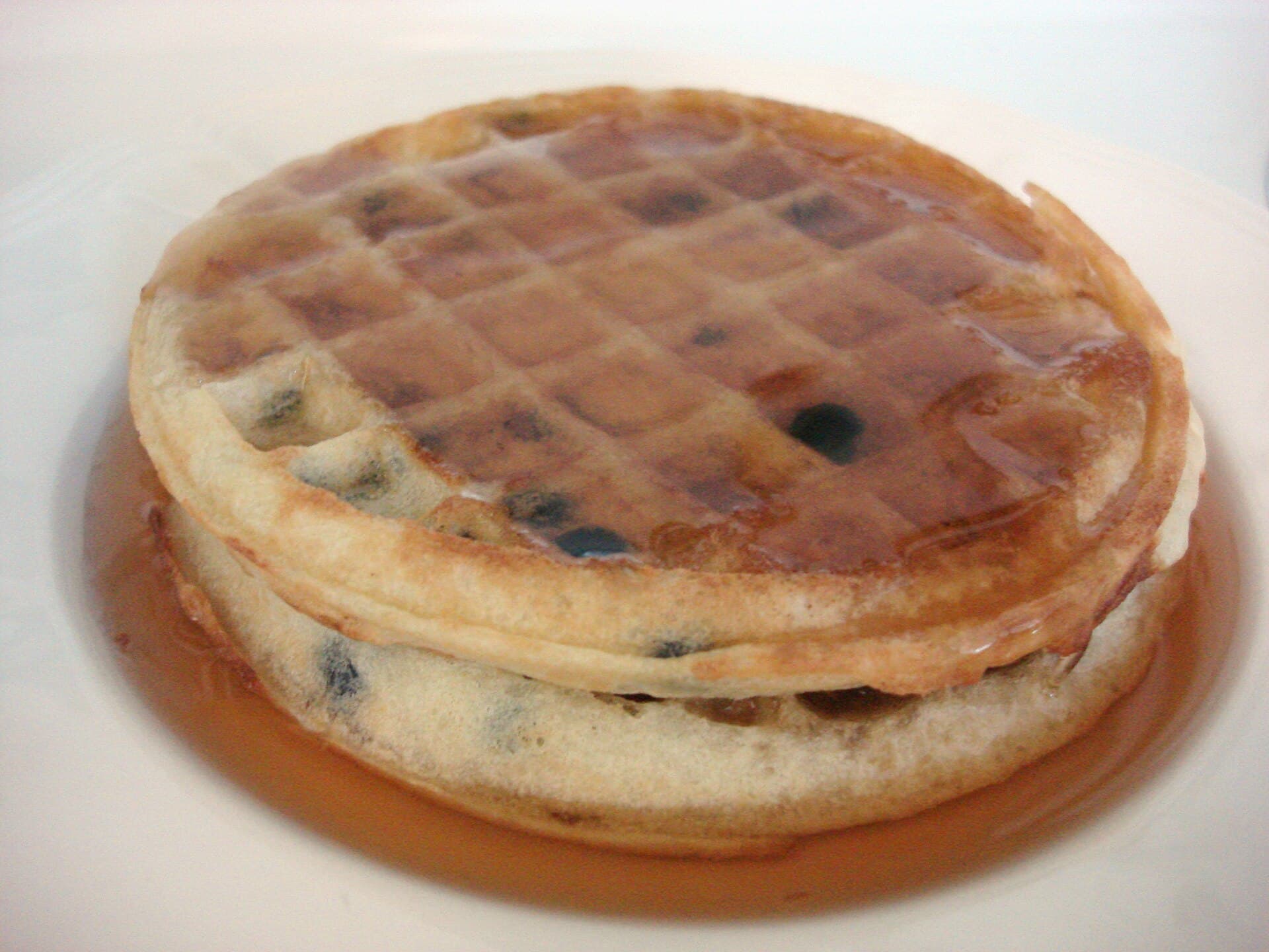 Waffles prepared as a finished dish