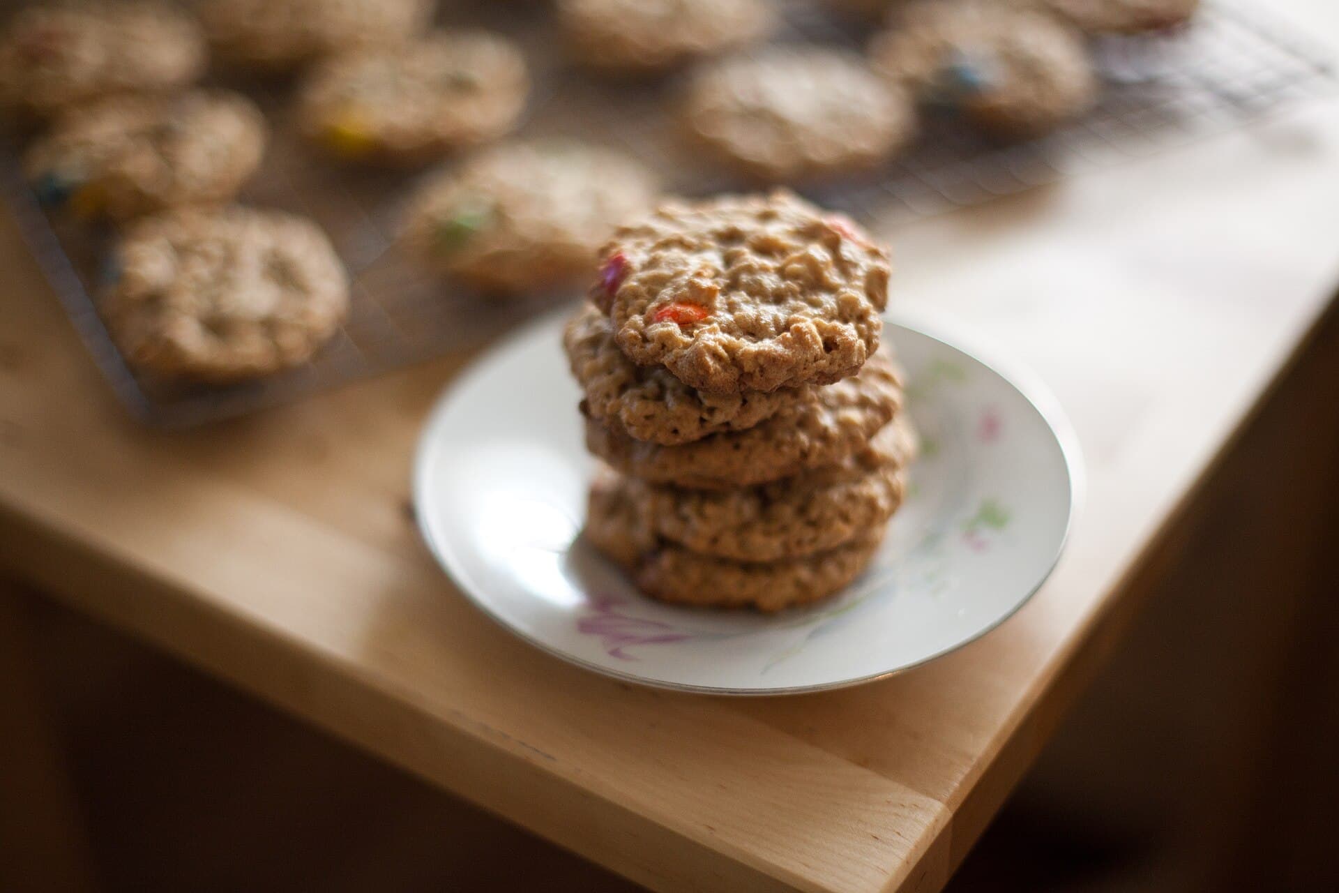 Monster Cookies prepared as a finished dish