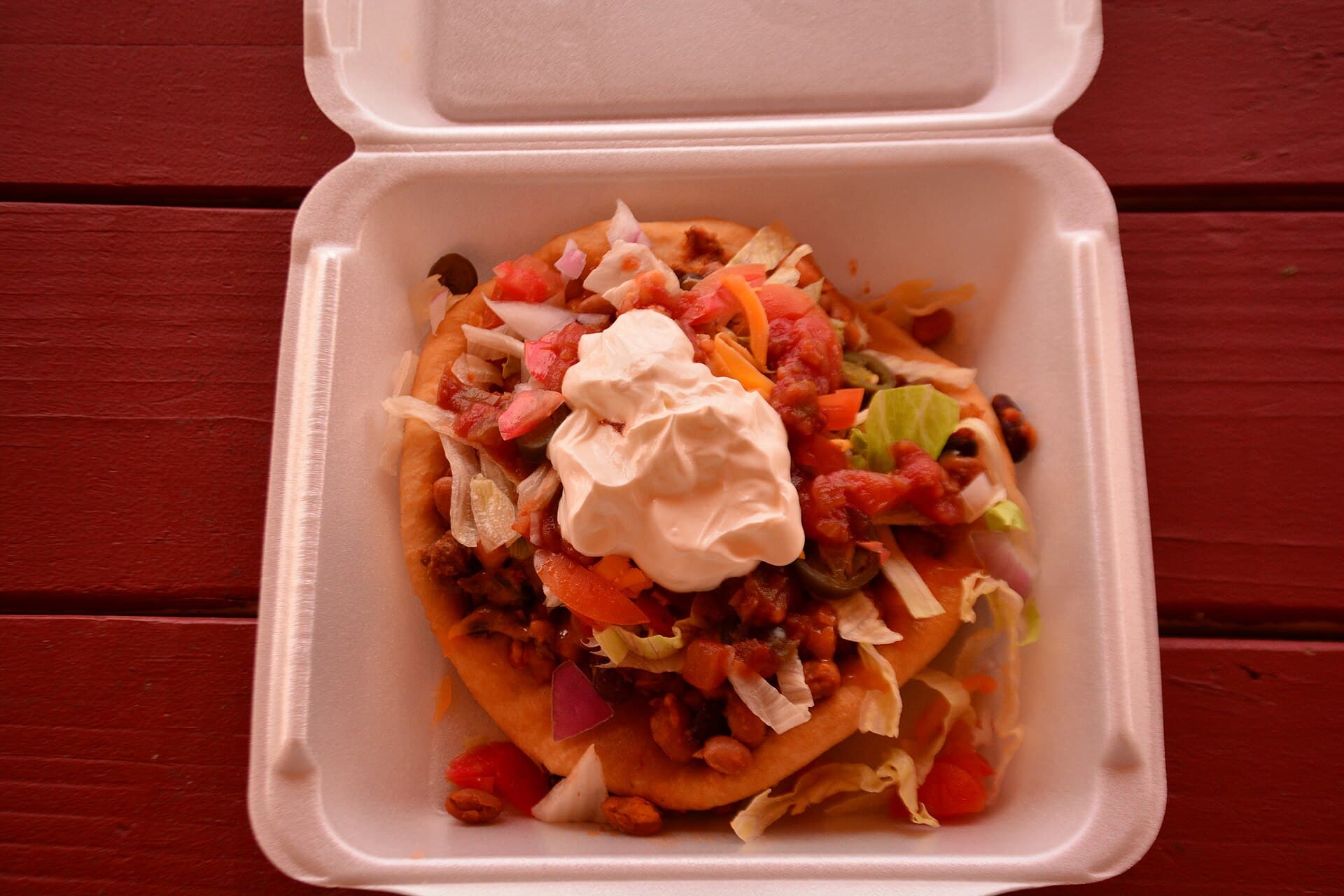 Navajo Tacos prepared as a finished dish