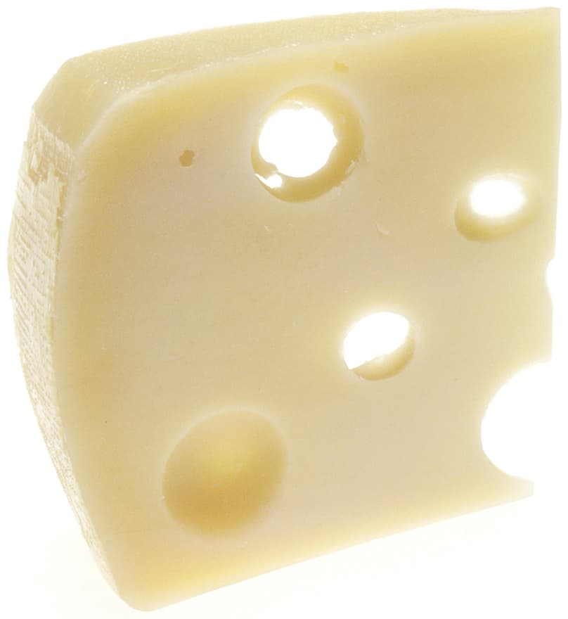 Swiss cheese with holes