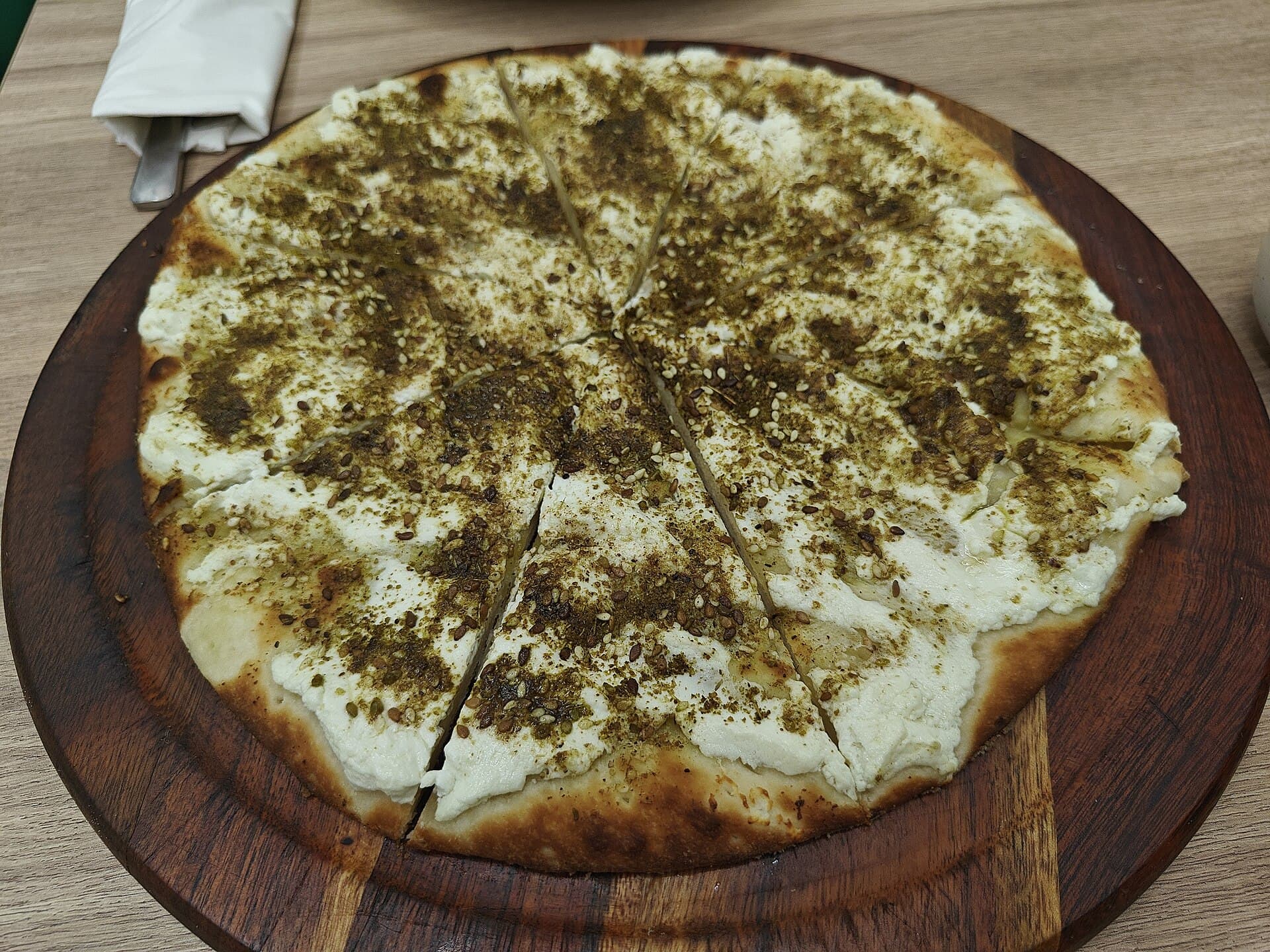 Labneh on flatbread