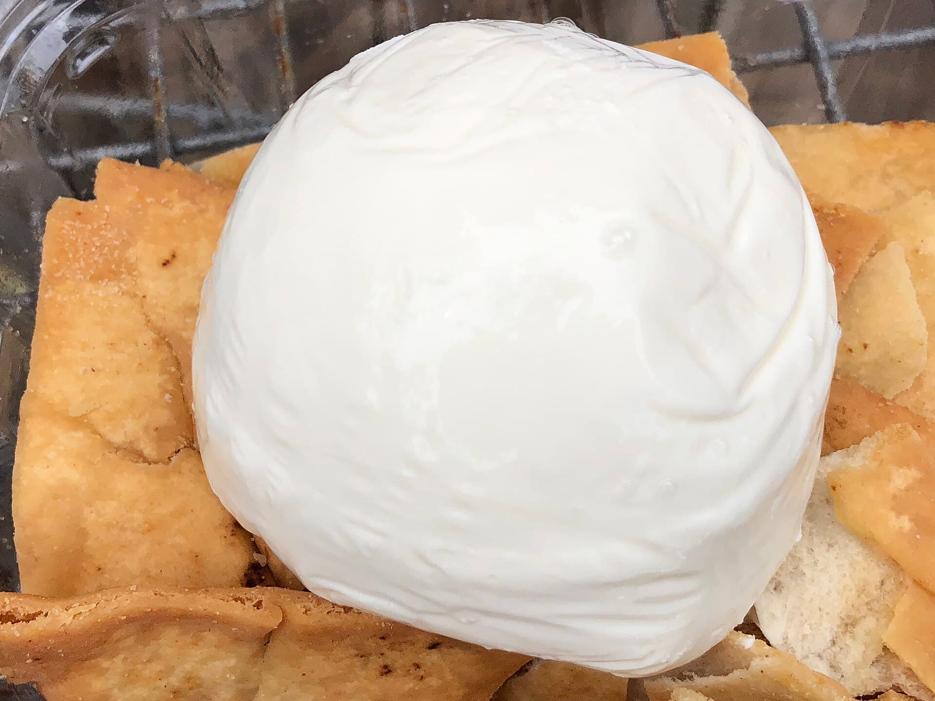 Fresh mozzarella cheese ball