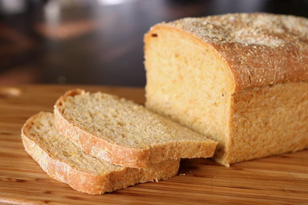 Anadama Bread prepared as a finished dish