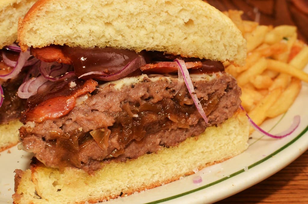 Bacon Jam Burgers prepared as a finished dish