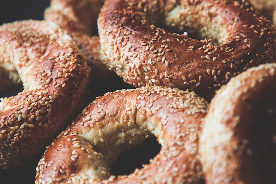 Bagels prepared as a finished dish