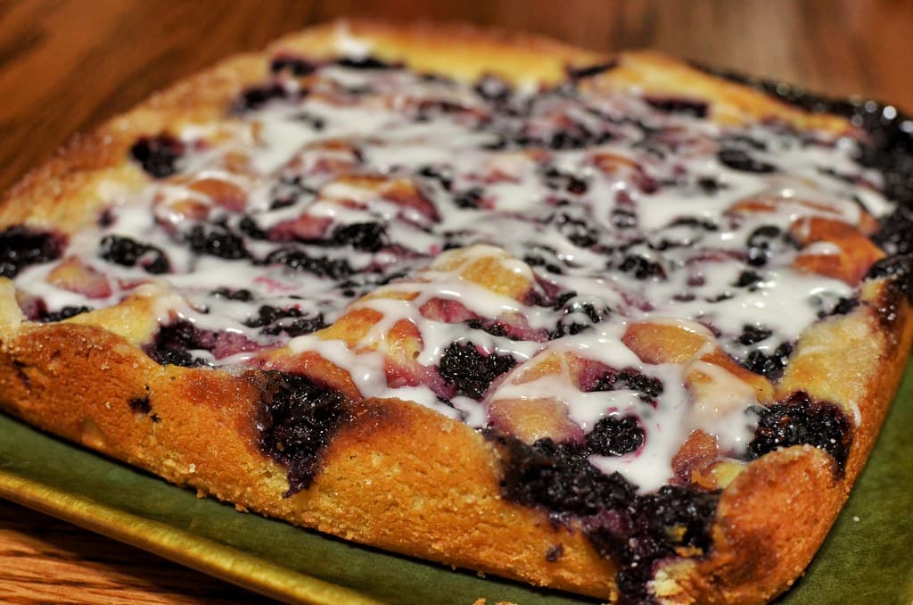 Blackberry Cobbler prepared as a finished dish